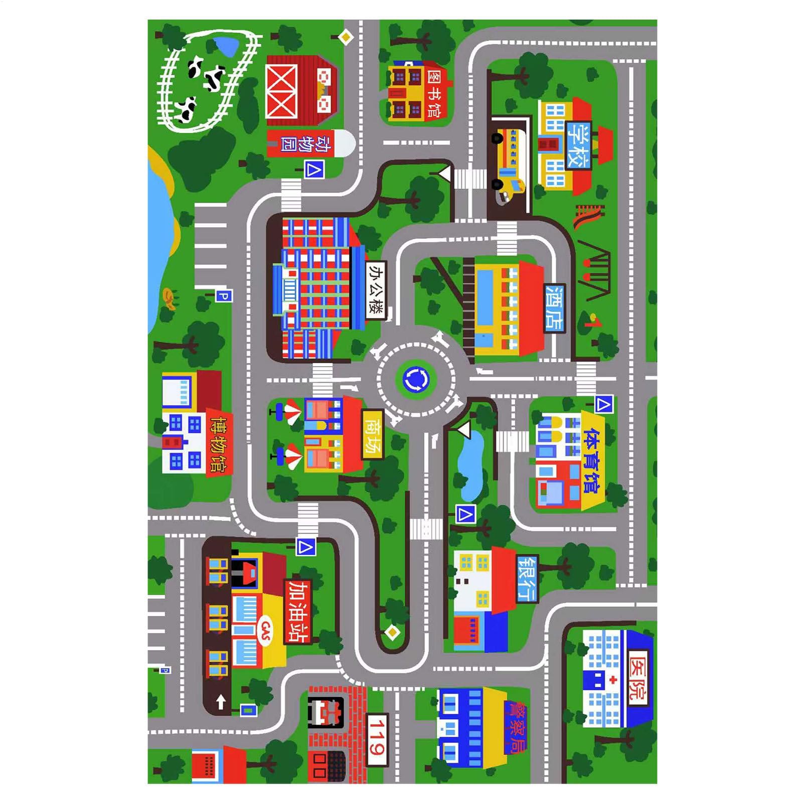 Tapis de sol sensoriel bébé grand tapis d'éveil éducatif et pliable