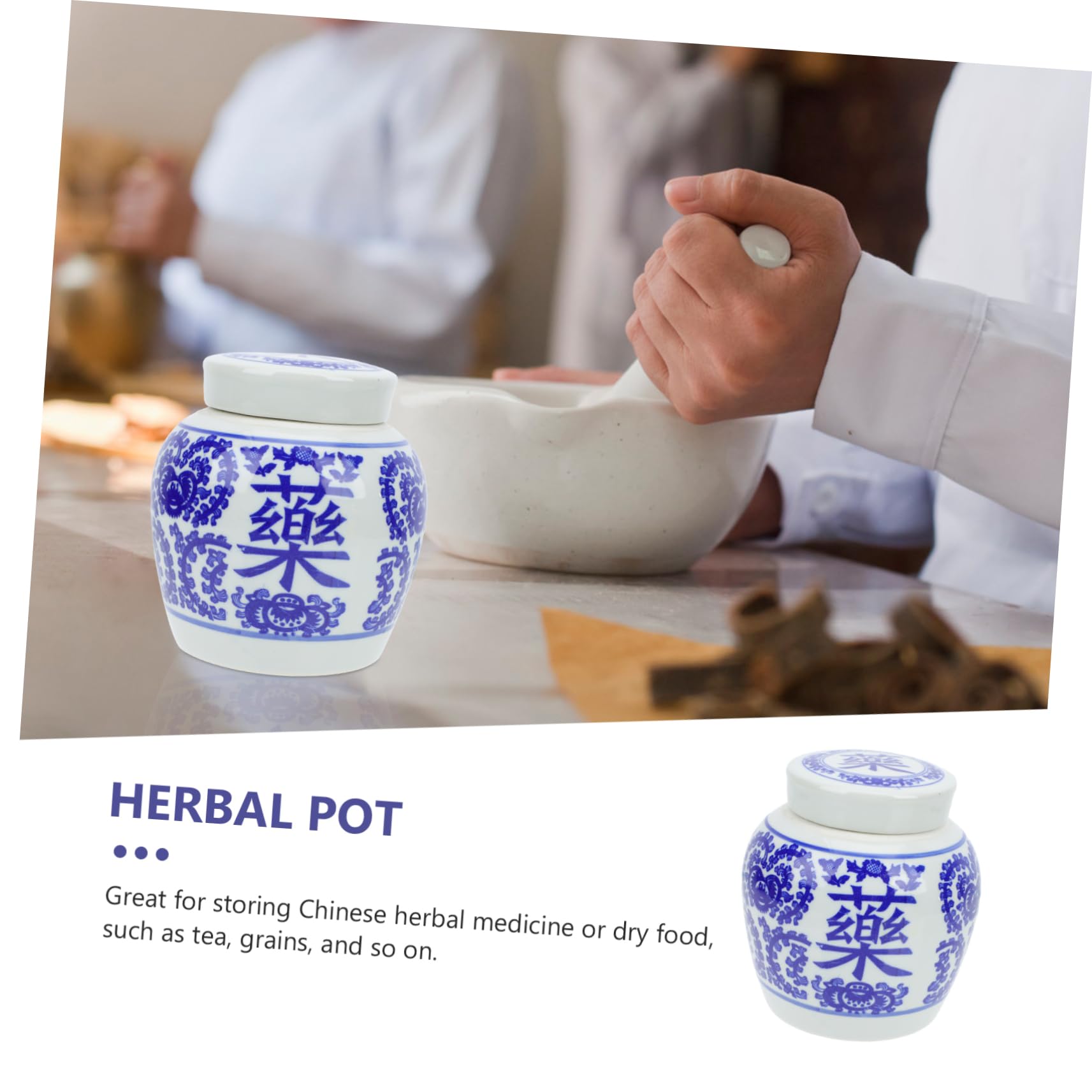 Japanese Ceramic Sealed Tea Caddy Coarse Pottery L... – Grandado - View #11