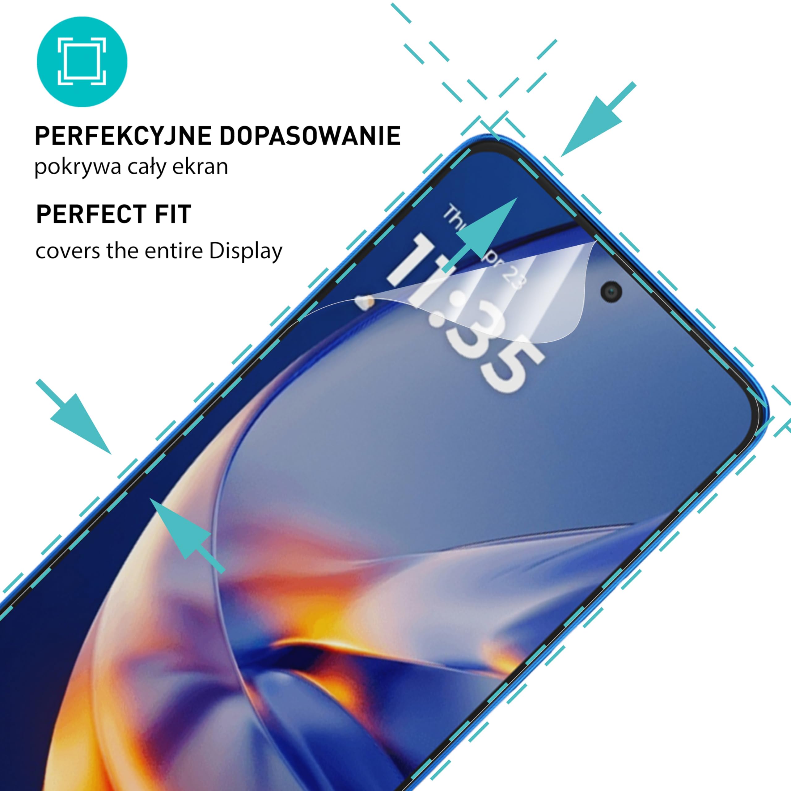smartect Folia Ochronna TPU [2 + 2 Sztuki] dla Motorola Edge 50 Neo, Ekranu + Kamera, Zakrywa cały wyświetlacz, Ochraniacz Ekranu bez Pęcherzyków, Bez Odcisków palców