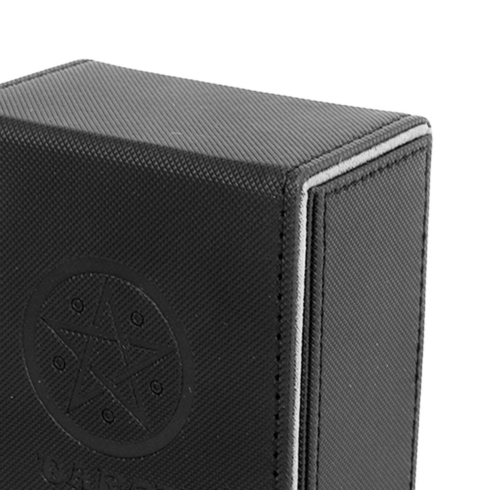 Etui na karty tarota skóry PU, duży rozmiar, uchwyt na karty tarota, motyw słońca i księżyca, pudełko na karty tarota, etui ochronne na większość standardowych kart do gry (czarne)