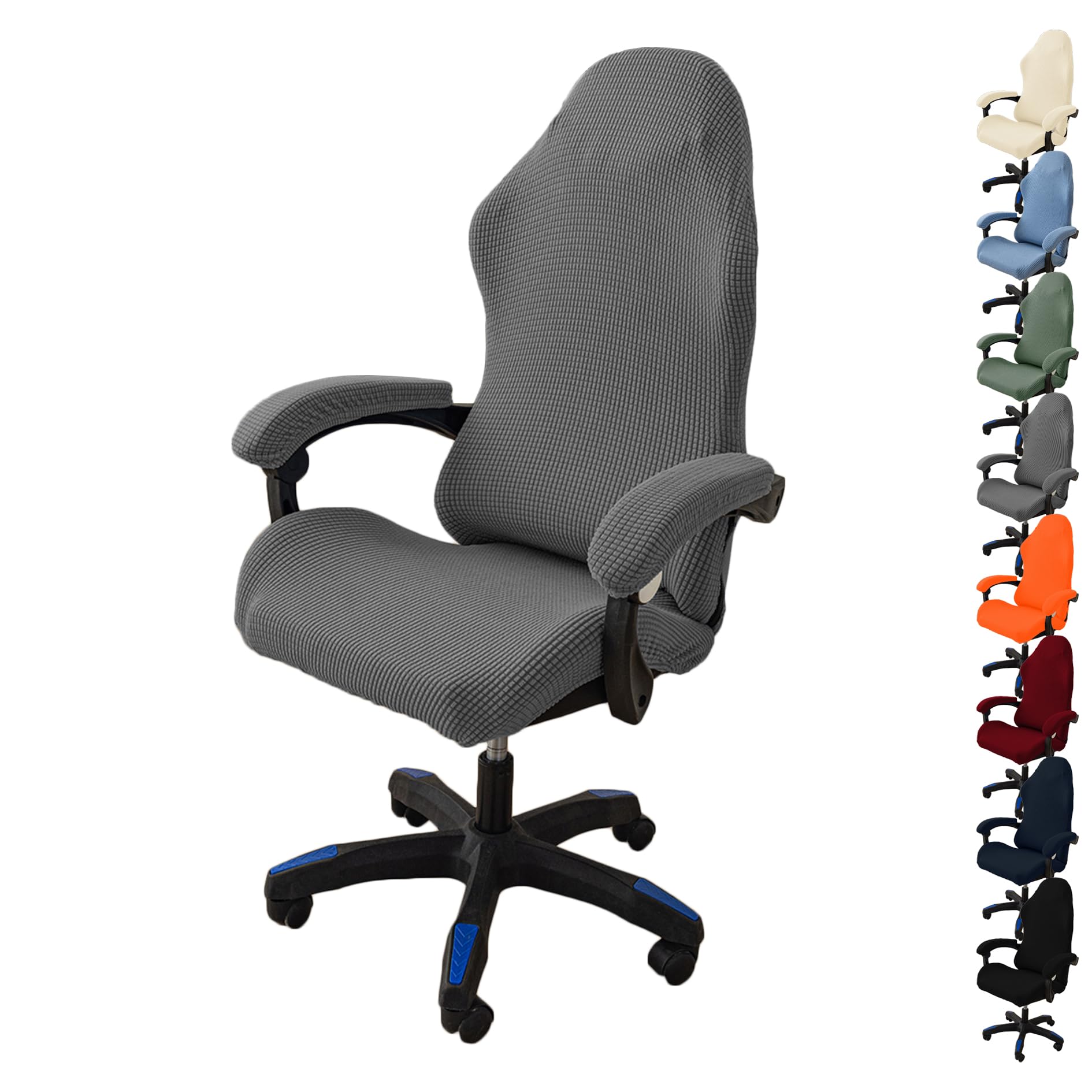Copertura elastica per sedia da gioco, protezione elastica per sedia da ufficio, con braccioli, universale, per giochi e ufficio, 1 pezzo
