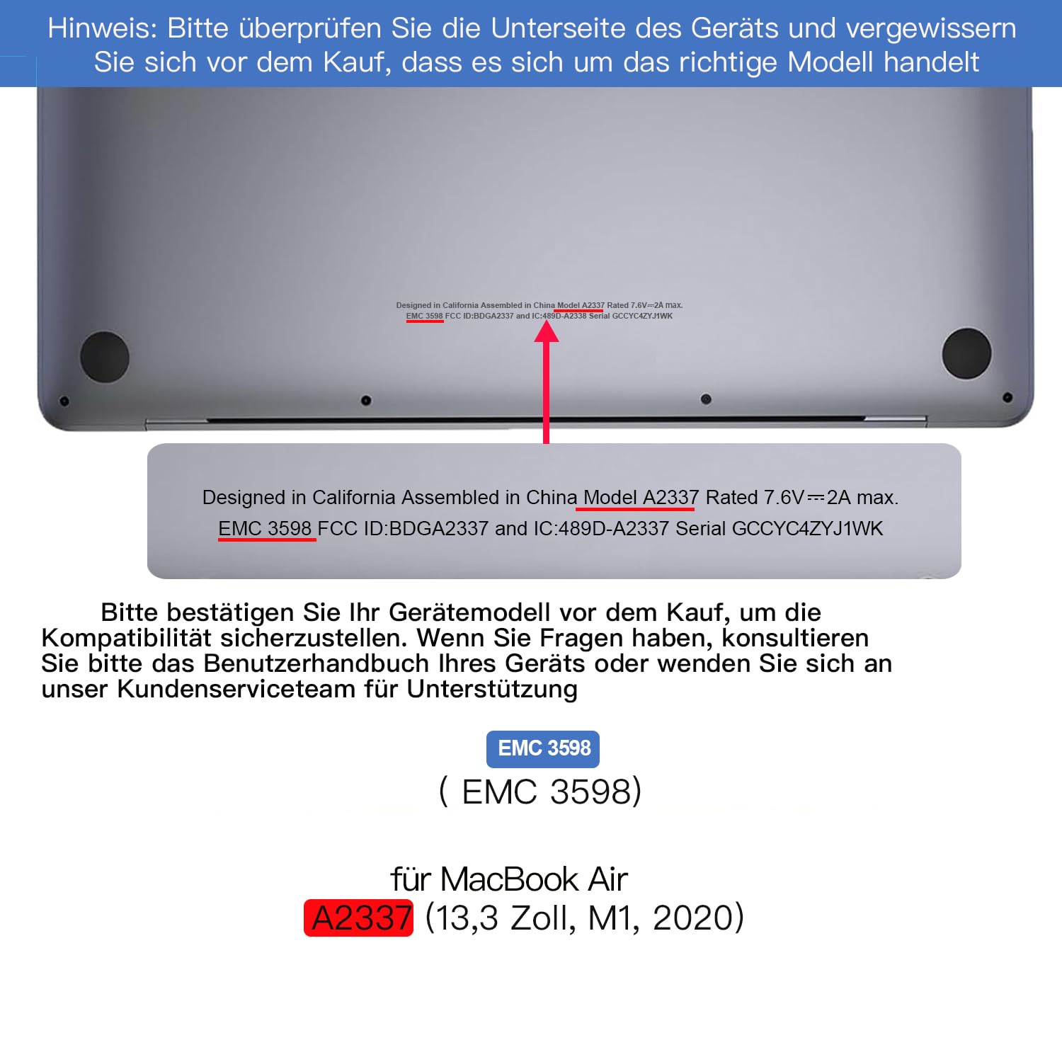 Schermo LCD 13,3'' Per MacBook Air A2337 M1 2020 (EMC 3598), Sostituzione, Grigio Siderale