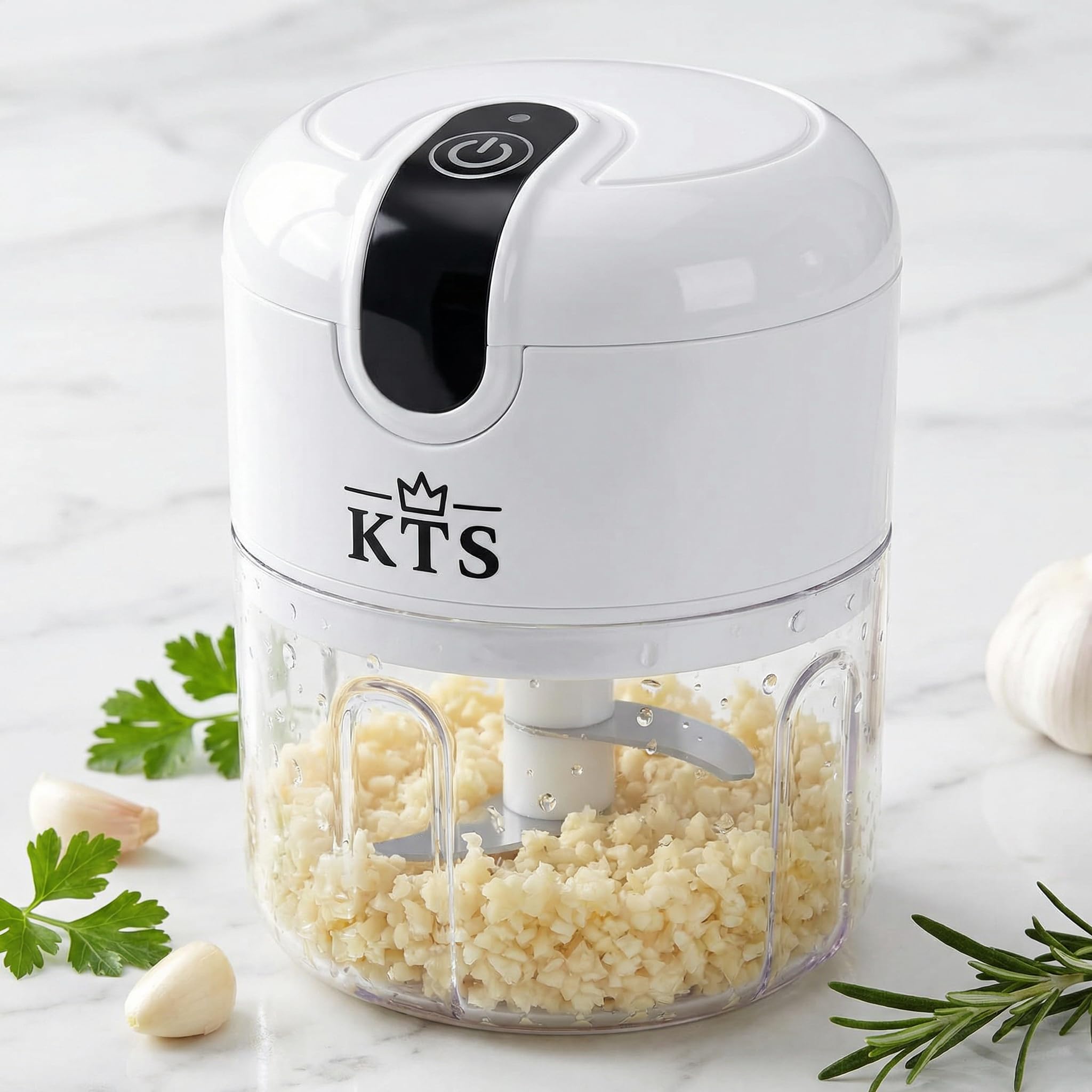 Konquer TimeS Mini Food Chopper 250ml | Garlic Chopper | Vegetable Cutter with Stainless Steel Blades | Food Processor for Onion, Ginger, Herbs, Nuts & Baby Food-picture-17