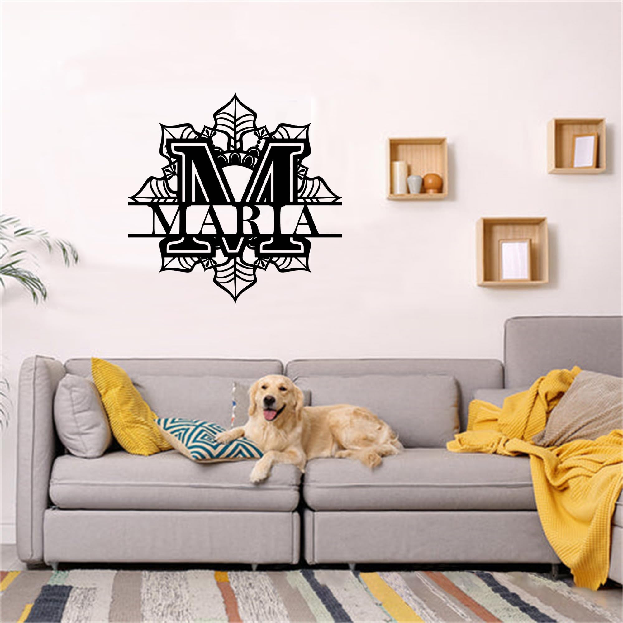 Plaque Murale Personnalisée En Métal Pour Nom De Famille - Décoration Intérieure Ou Extérieure - Tailles Multiples