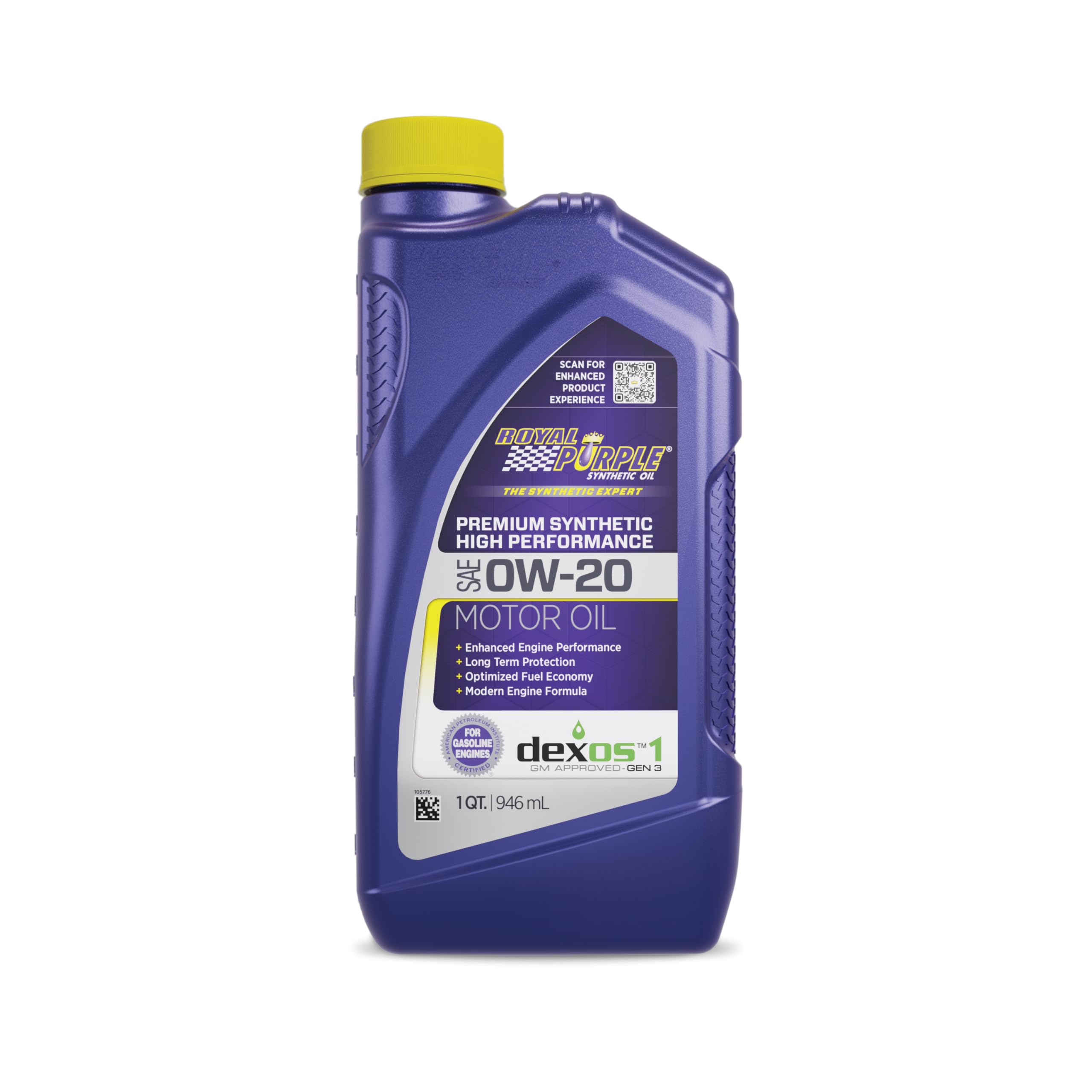 Royal Purple 06020-6PK API-Licensed SAE 0W-20 High Performance Synthetic Motor Oil - 1 qt. (Case of 6)