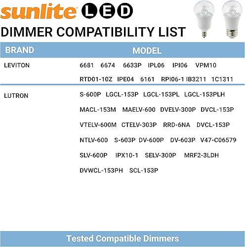 Miniatura 7 de Sunlite 80137 Bombilla LED A15 transparente para electrodomésticos, 6 vatios (equivalente a 40 W), 450 lúmenes, base media (E26), 90 CRI, regulable,