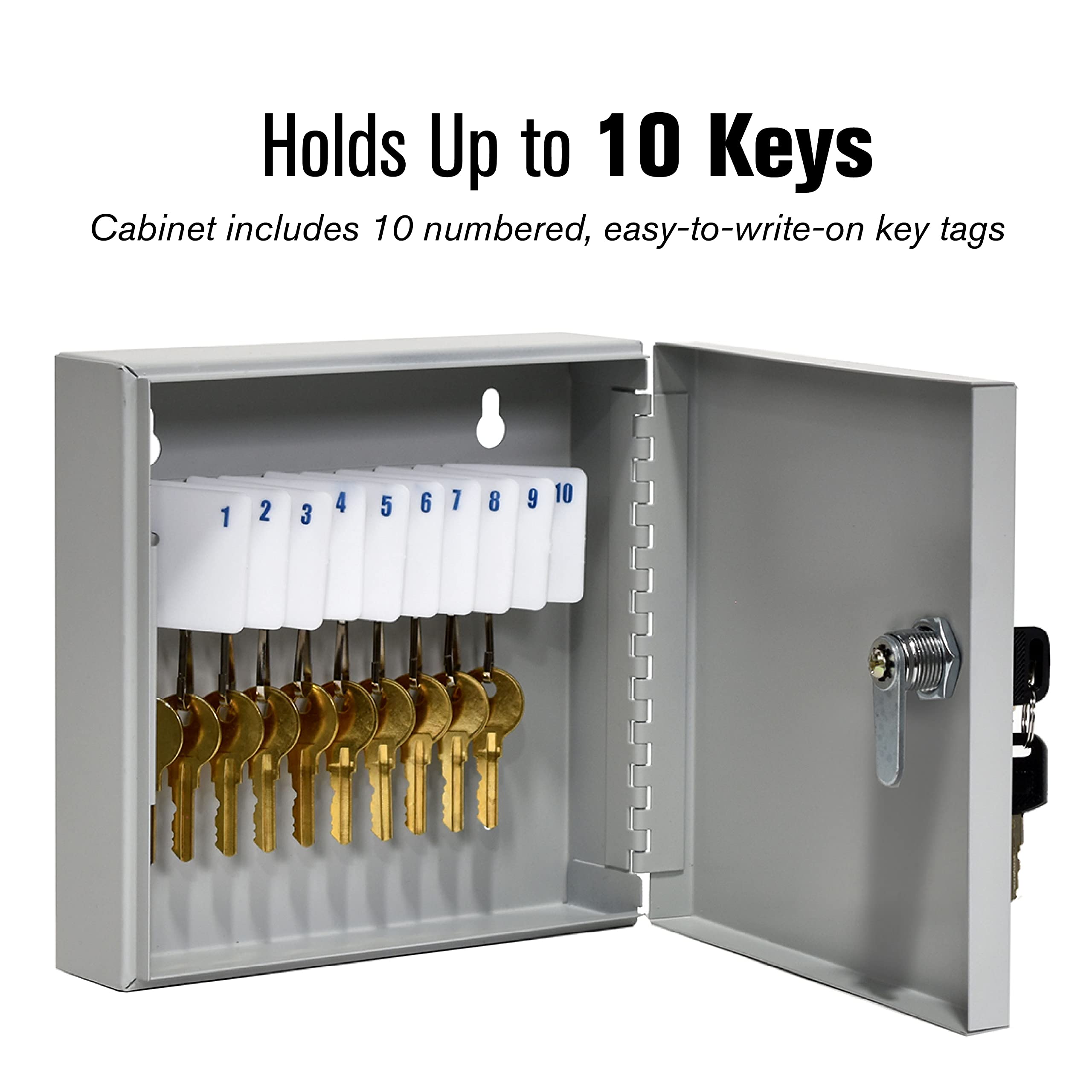 Amazon.co.jp: BankSupplies フォートノックスキーホルダーキャビネット - 10キーキャビネット - 書きやすいキータグ10個  - ピアノヒンジドア - 標準キーロック - スチール構造 - キーロックボックス : 文房具・オフィス用品
