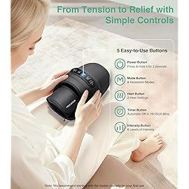 Medcursor Cordless Hand Massager, Hand Massager with Heat and Compression, Hand Warmer with Acupressure Beads, 6 Massage Modes, 2 Heat Levels, 3 Timers