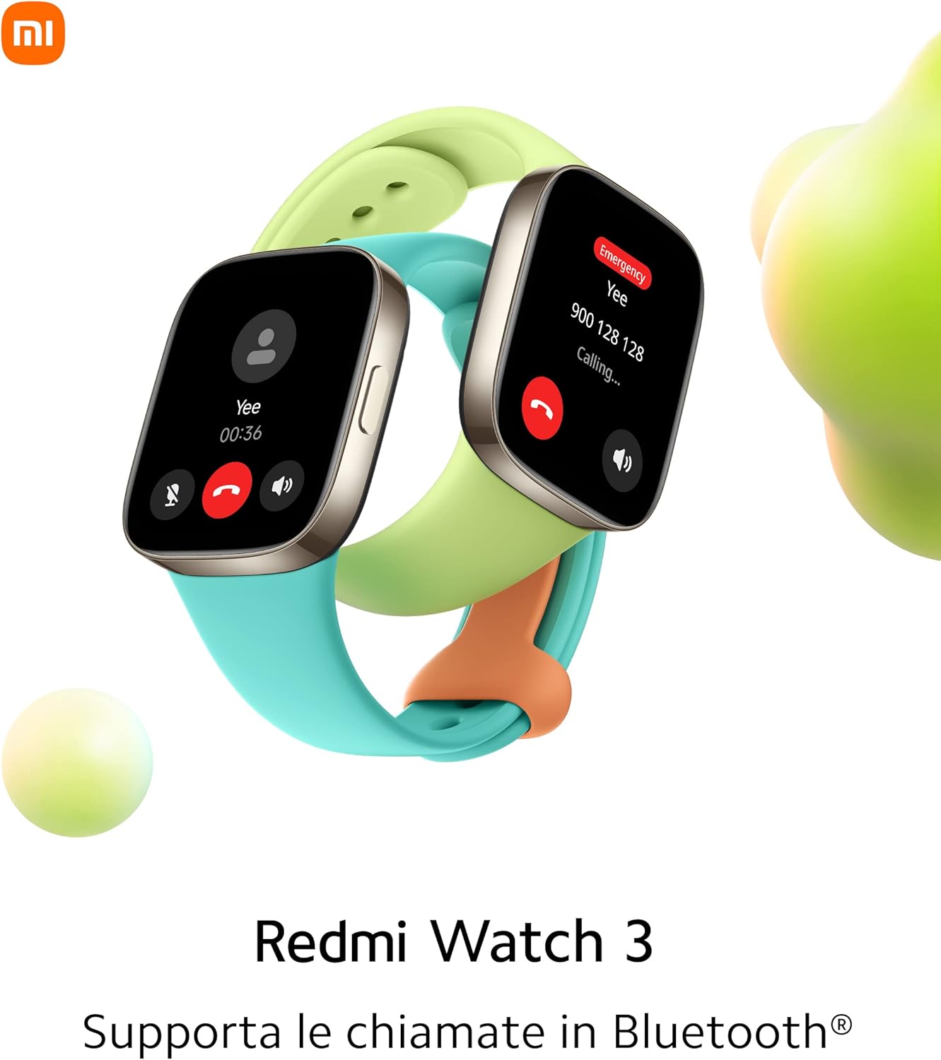 Xiaomi Redmi Watch 3, Display AMOLED HD 1.75, Telefonate Bluetooth, Monitoraggio della SpO2 e Frequenza Cardiaca, Resistenza allAcqua 5ATM, Autonomia di 12 giorni, 121 Modalità Fitness, Avorio Xiaomi Redmi Watch 3, Display AMOLED HD 1.75, Telefonate Bluetooth, Monitoraggio della SpO2 e Frequenza Cardiaca, Resistenza allAcqua 5ATM, Autonomia di 12 giorni, 121 Modalità Fitness, Avorio