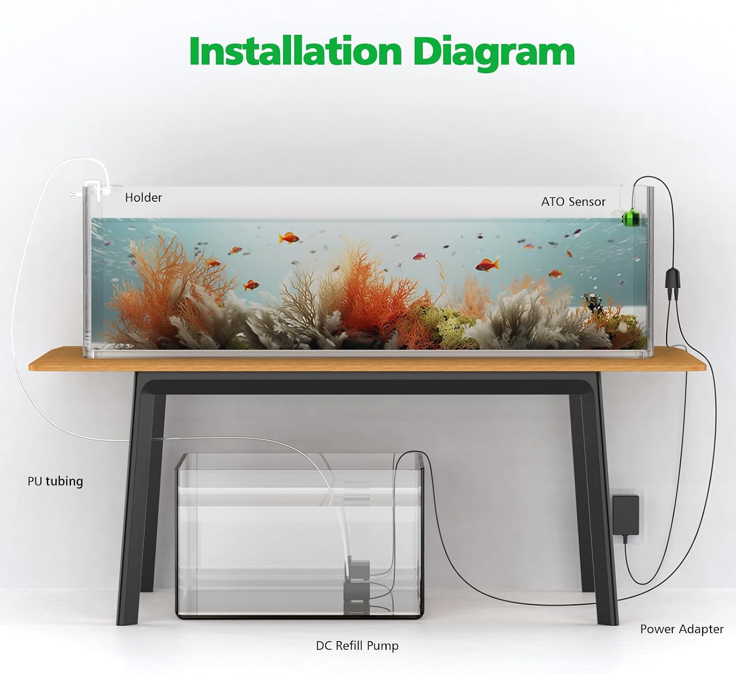 Auto Top Off System Saltwater Aquarium, Water ATO for Reef Fresh Tank