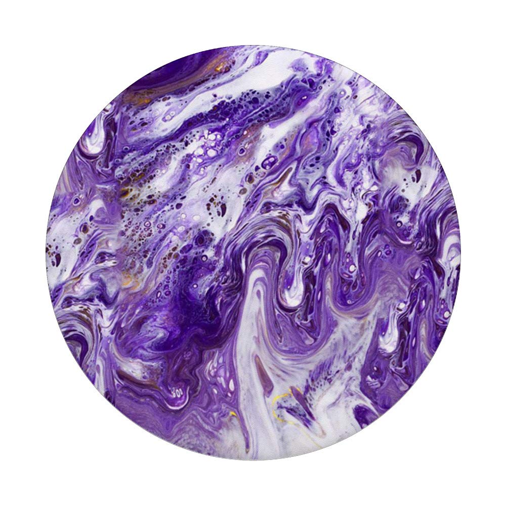 Sogno Viola Bianco Ripple-Marmo PopSockets PopGrip: Impugnatura per Telefoni Cellulari e Tablet Intercambiabile
