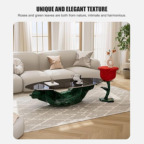 Miniatura 7 de Mesas de centro modernas para sala de estar, mesa central Mesa de Centro para Sala, mesas laterales, mesa de sofá rosa, mesa de cóctel para sala de