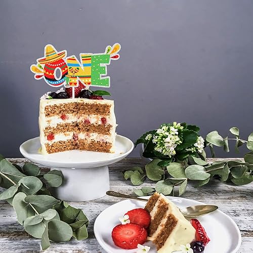Miniatura 5 de Decoración de fiesta mexicana para tarta, sombrero de maraca para el primer cumpleaños, decoración de fiesta de cumpleaños con temática mexicana de