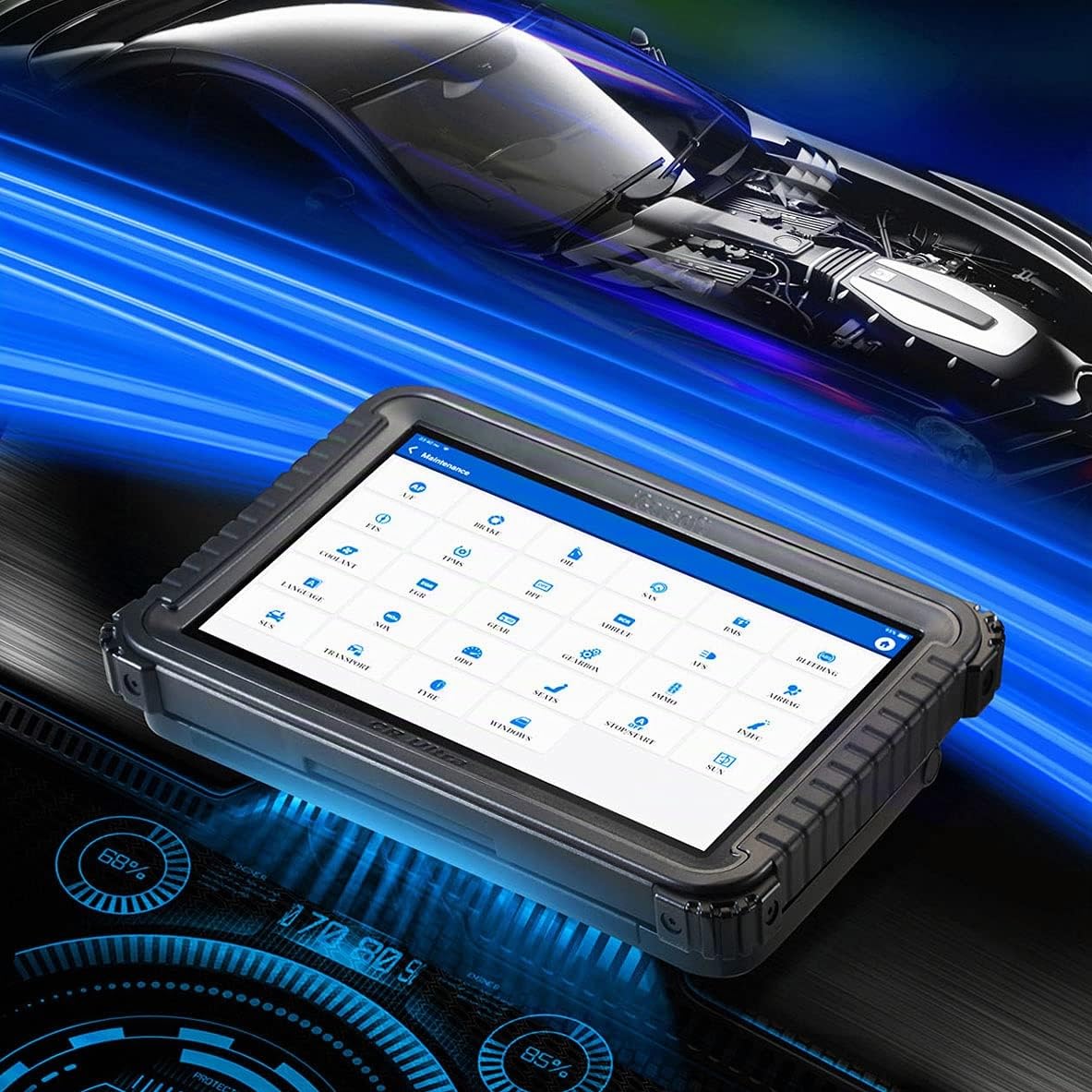 OBD2 iCarsoft CR Ultra - Valise Diagnostic Auto Pro Multi-Marques - Lecture/Effacements défauts - Reset Entretiens - Codage Injecteurs - Régénération FAP - ABS - TPMS - Programmations