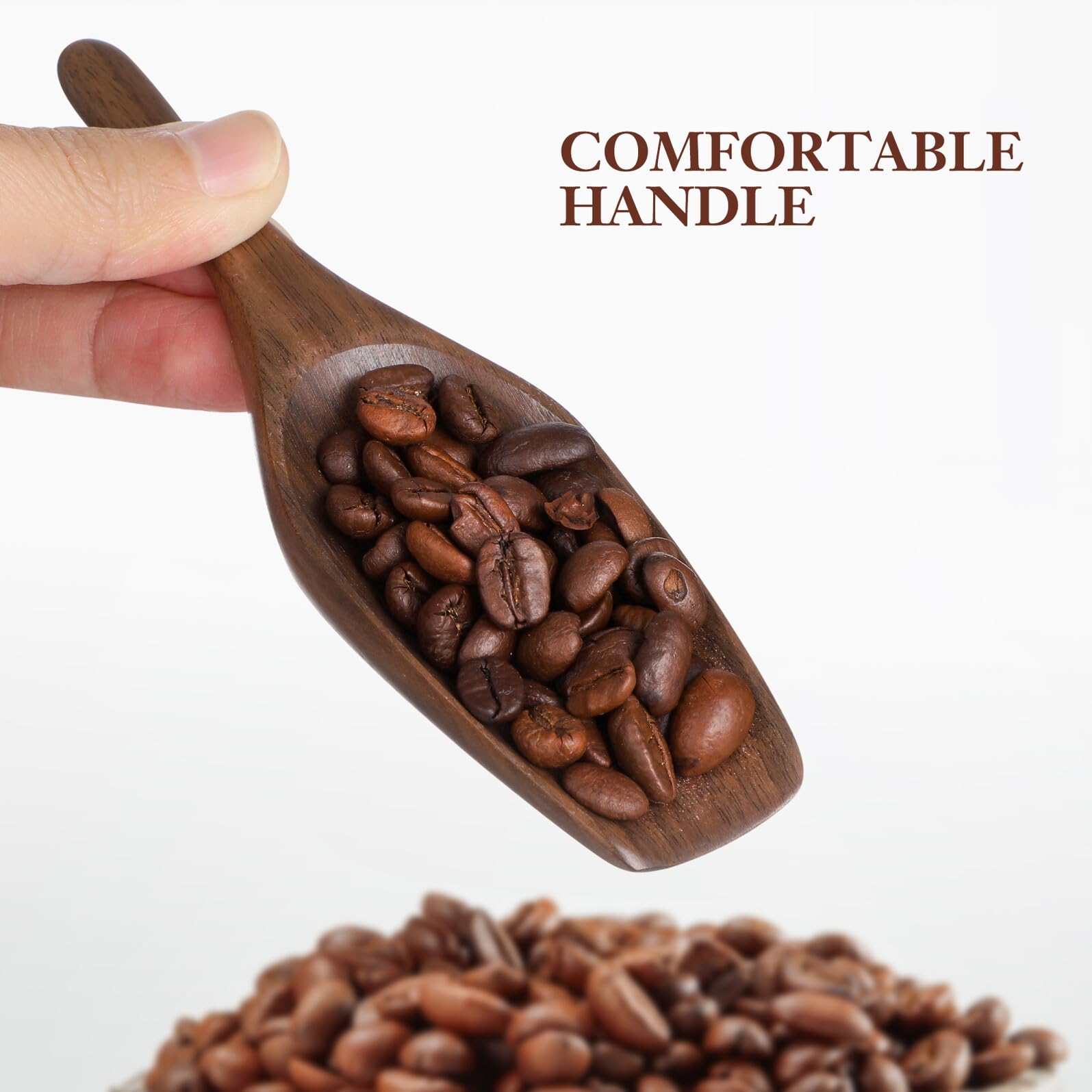Cucharita de Madera Natural para Café y Té Cuchara de Madera Maciza sin Costuras Ligera y Portátil Accesorio para Infusiones y Granos Diseño Elegante y Fácil de Limpiar