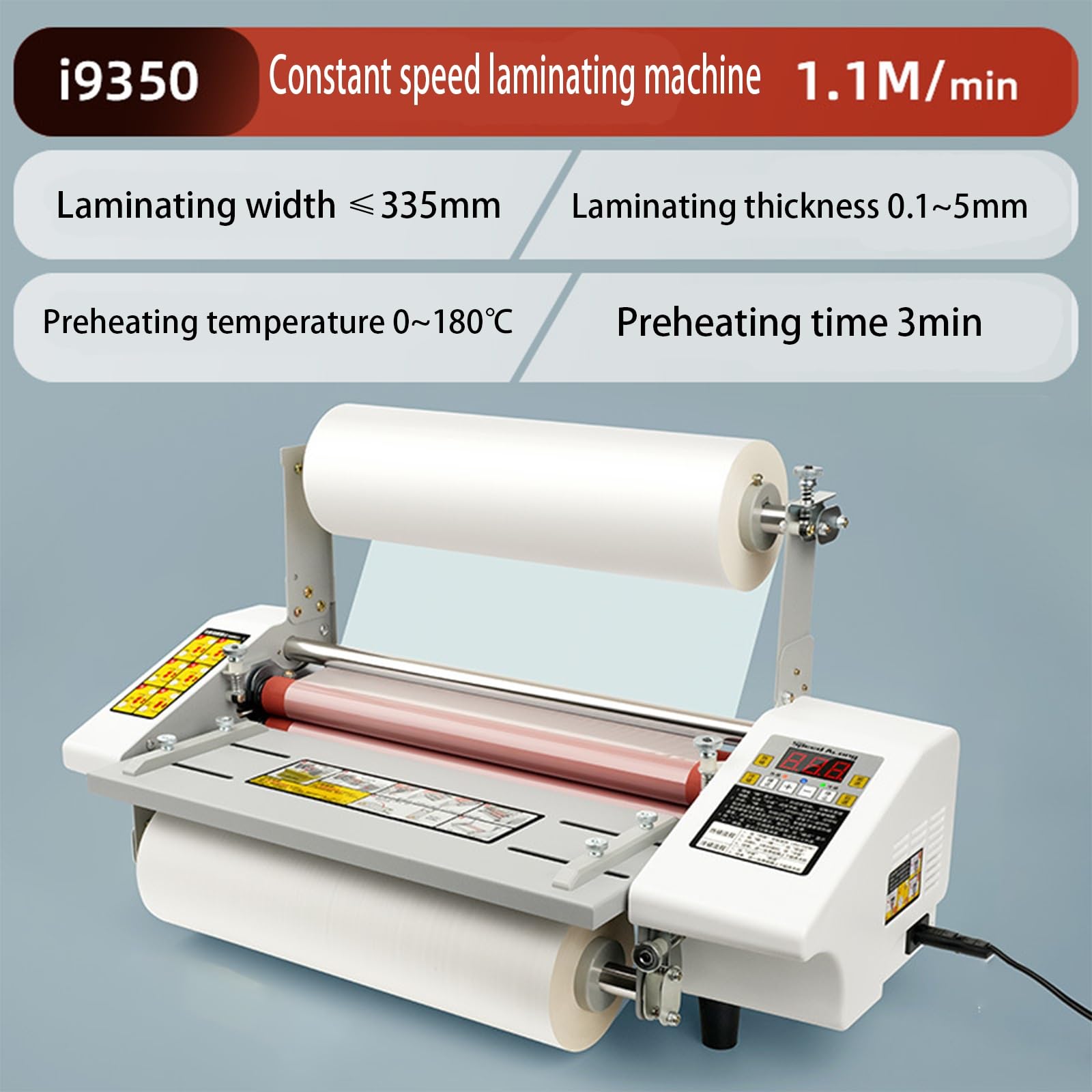 Laminator, Komercyjny Laminator Na Zimno I Gorąco O Mocy 500 W Z Ekranem Lcd, Jednostronny I Dwustronny, Prędkość 1,1 Mln/Min, Idealny Do Zdjęć I Kartek