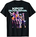 Kpop Demon Hunters Halloween Huntrix Heroic Poses Group Shot T-Shirt