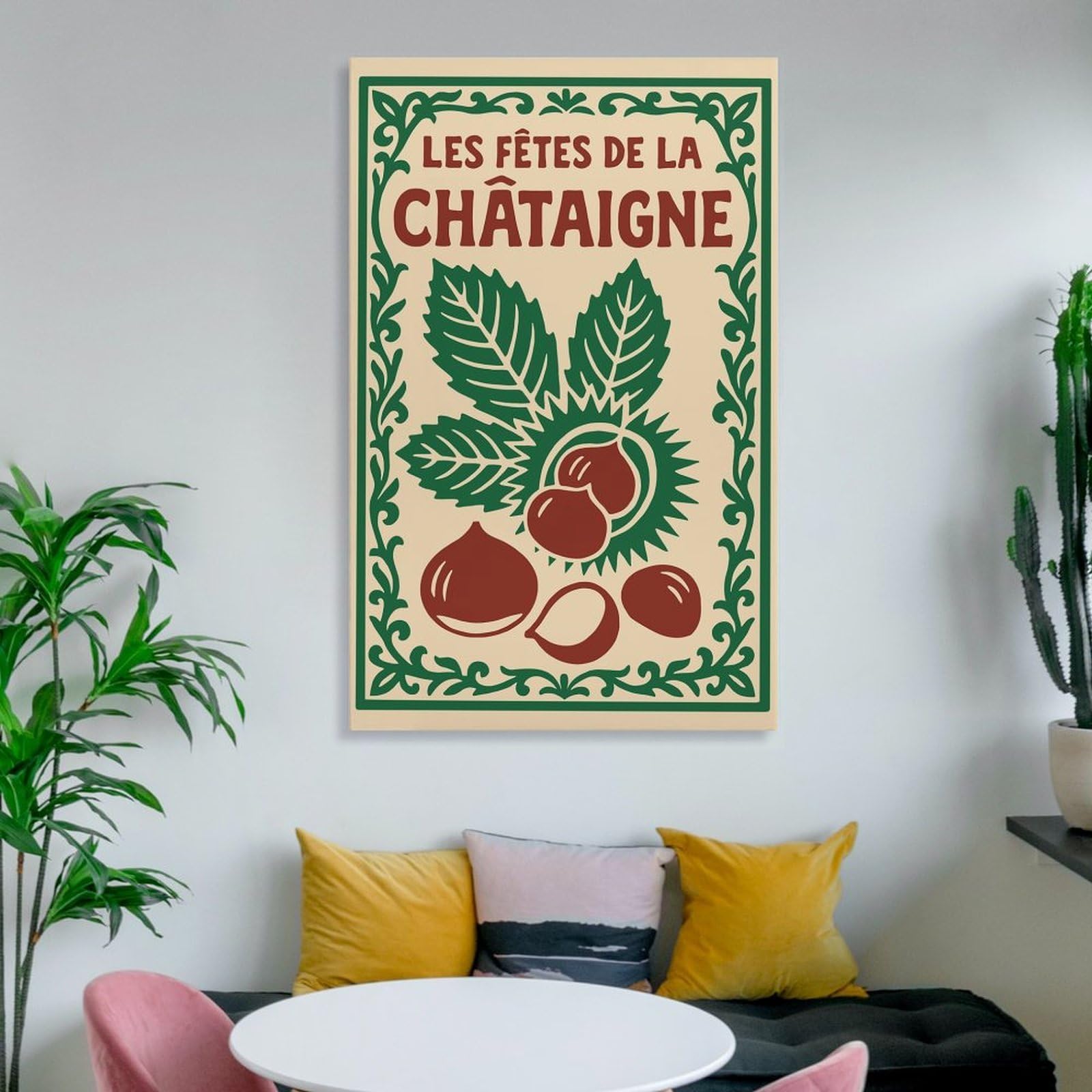 sinyumoney Chestnut Festival Poster Su Tela, Stampe Artistiche Da Parete, Opere D'arte Moderne Per Soggiorno, Camera Da Letto, Ufficio, Decorazioni Murali 16x24inch(40x60cm)