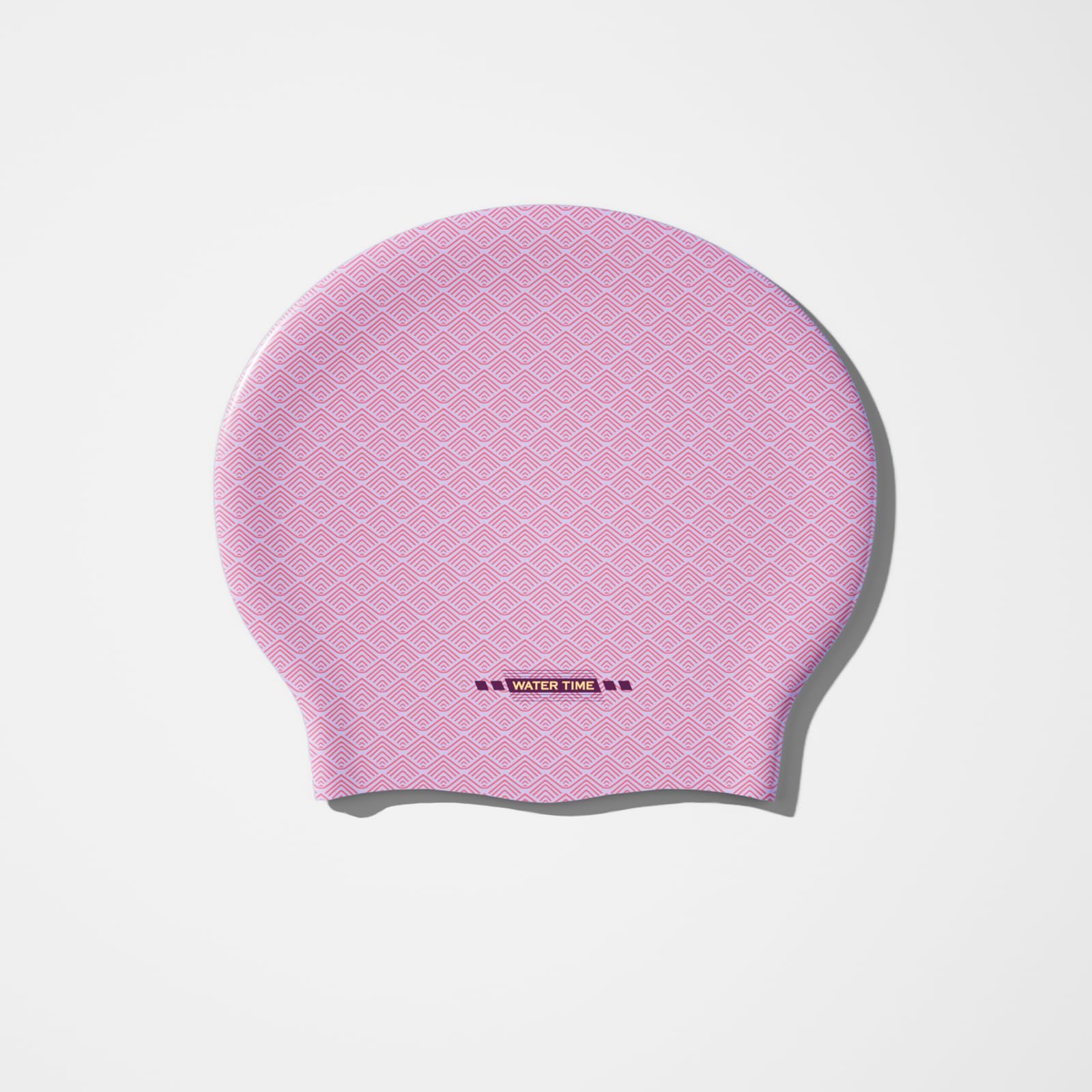 WATER TIME Large Swim Cap Extra Room for Long Hair Stretch Fit, Pink