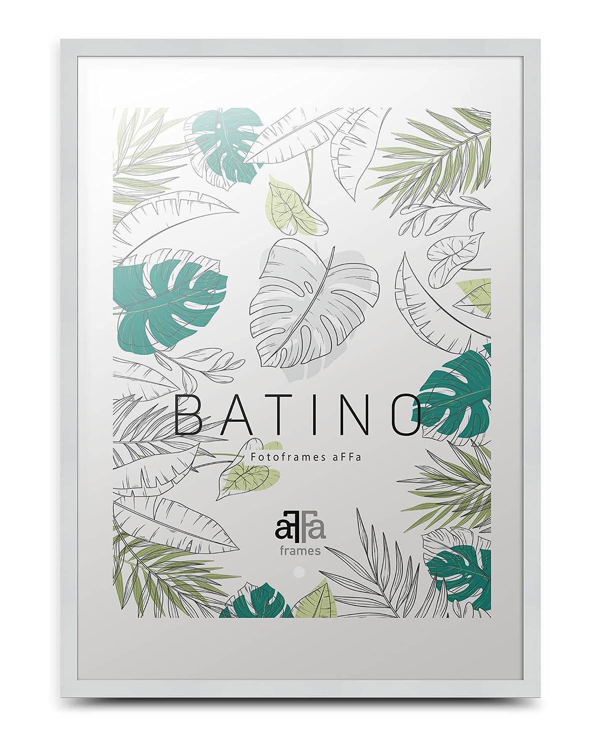 aFFa frames, Batino, Wooden Photo Frame, Light, Rectangle, With Acrylic Glass Front, HDF Backing, White, 50x70 cm