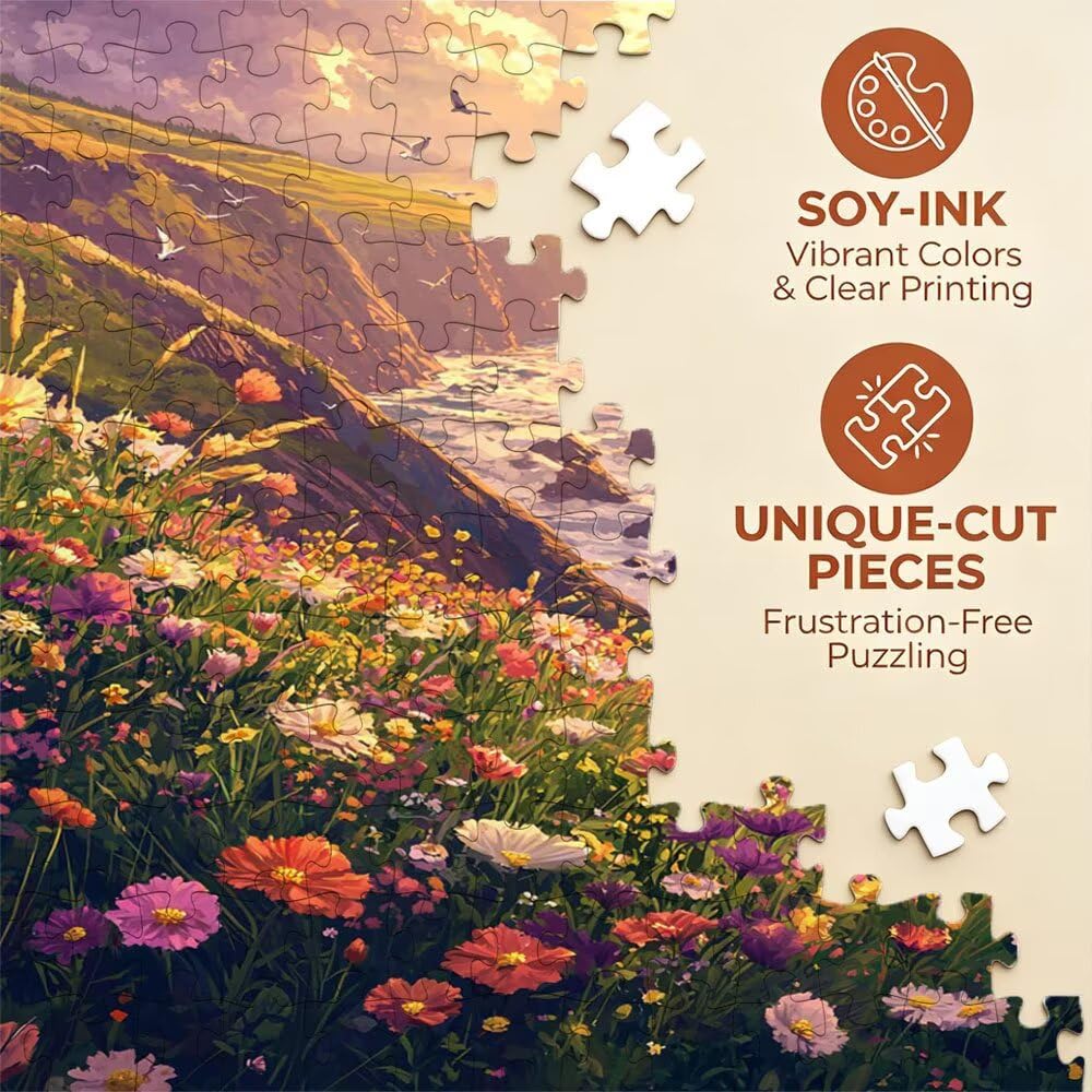 Puzzle 5000 Pezzi, Giardino Cliff 3D Puzzle per Adulti Impegnativo, Educa Puzzles Artistico, Divertente E Stimolante Puzzles Decorativo per La Famiglia, Regalo e Decorazione Pareti DX0YL6-978