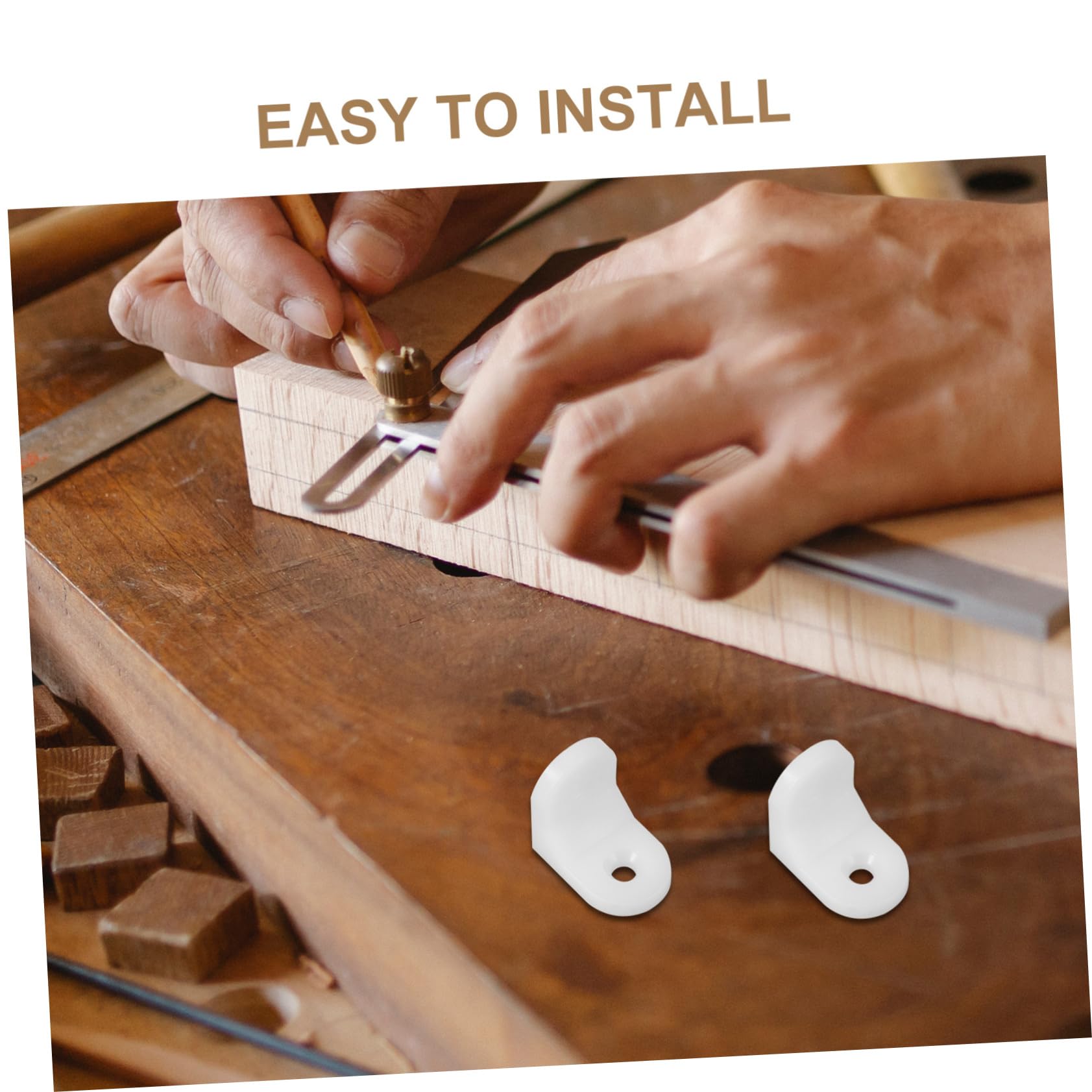 KICHOUSE Shelf Brackets for Cabinets 100pcs Right Angle Brackets Small l for DIY Projects