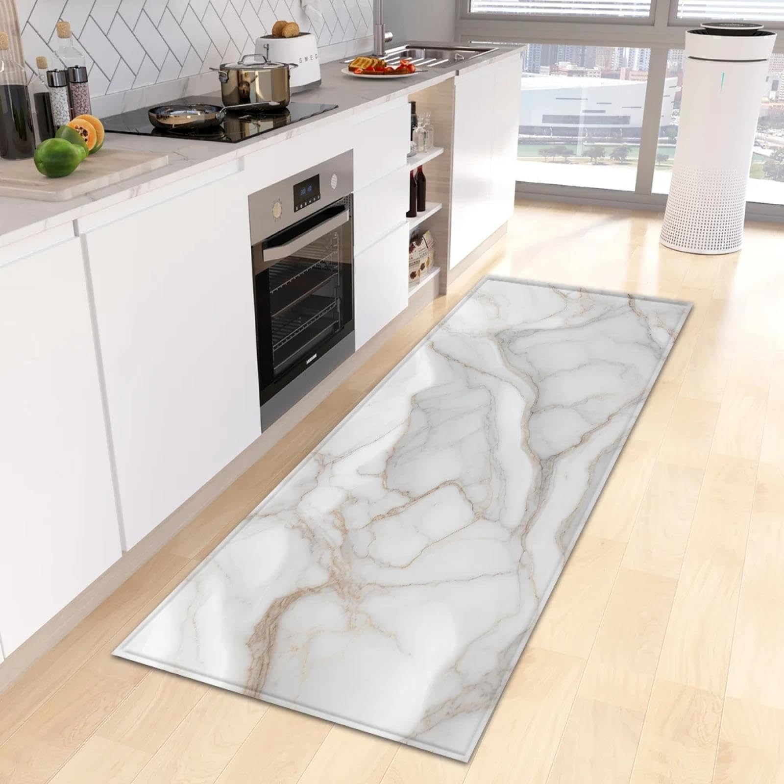 Tapis de cuisine en marbre antidérapant pour sol glissant 250cm
