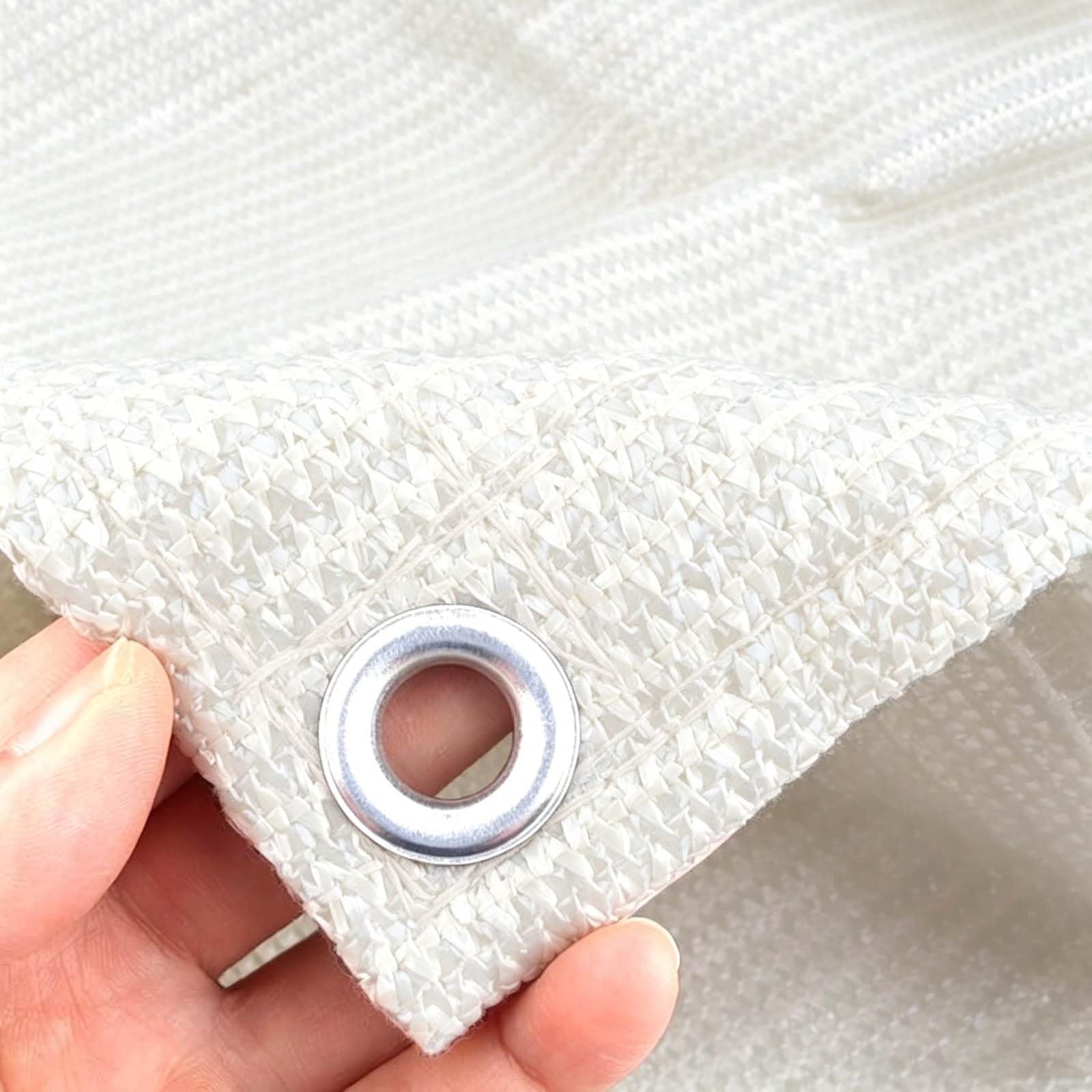 Filet d'ombrage blanc 95% UV sans perçage pour fraîcheur de terrasse