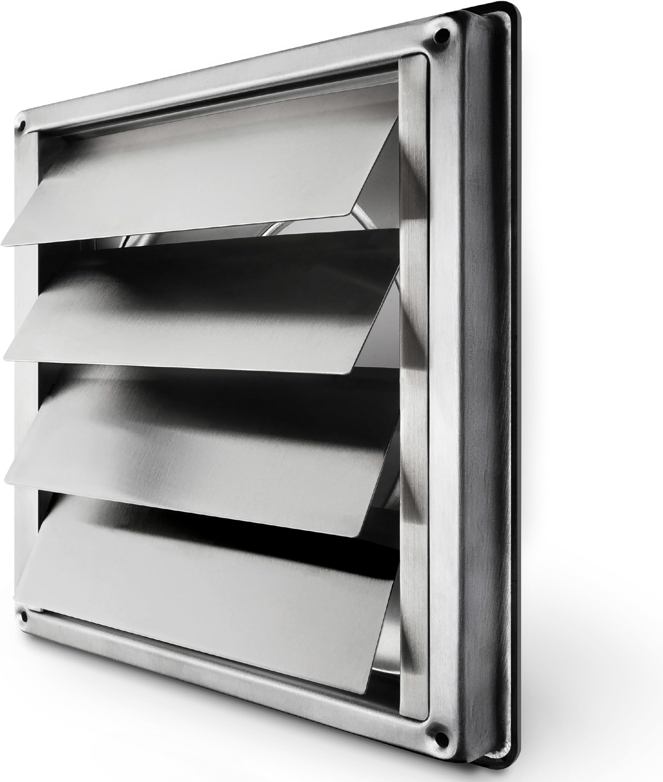 VKE Air Vent Covers Exterior 100mm Gravity Grille Backdraft Shutter Stainless Steel Extractor Vent Cover, Shutter Flaps Close Automatically 4 Inch Fits Only with Metal Ducts