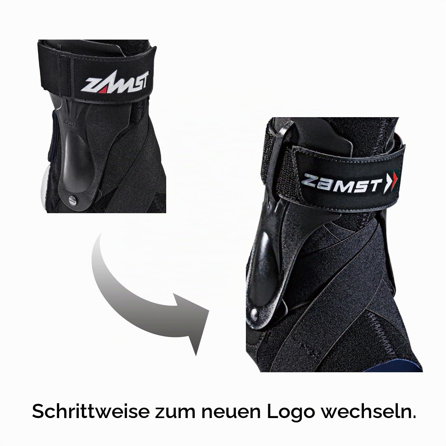 Zamst A2-DX Knöchelstütze (rechts und links). Einstellbar, um ein Verdrehen zu verhindern (L, Weiß - Right)