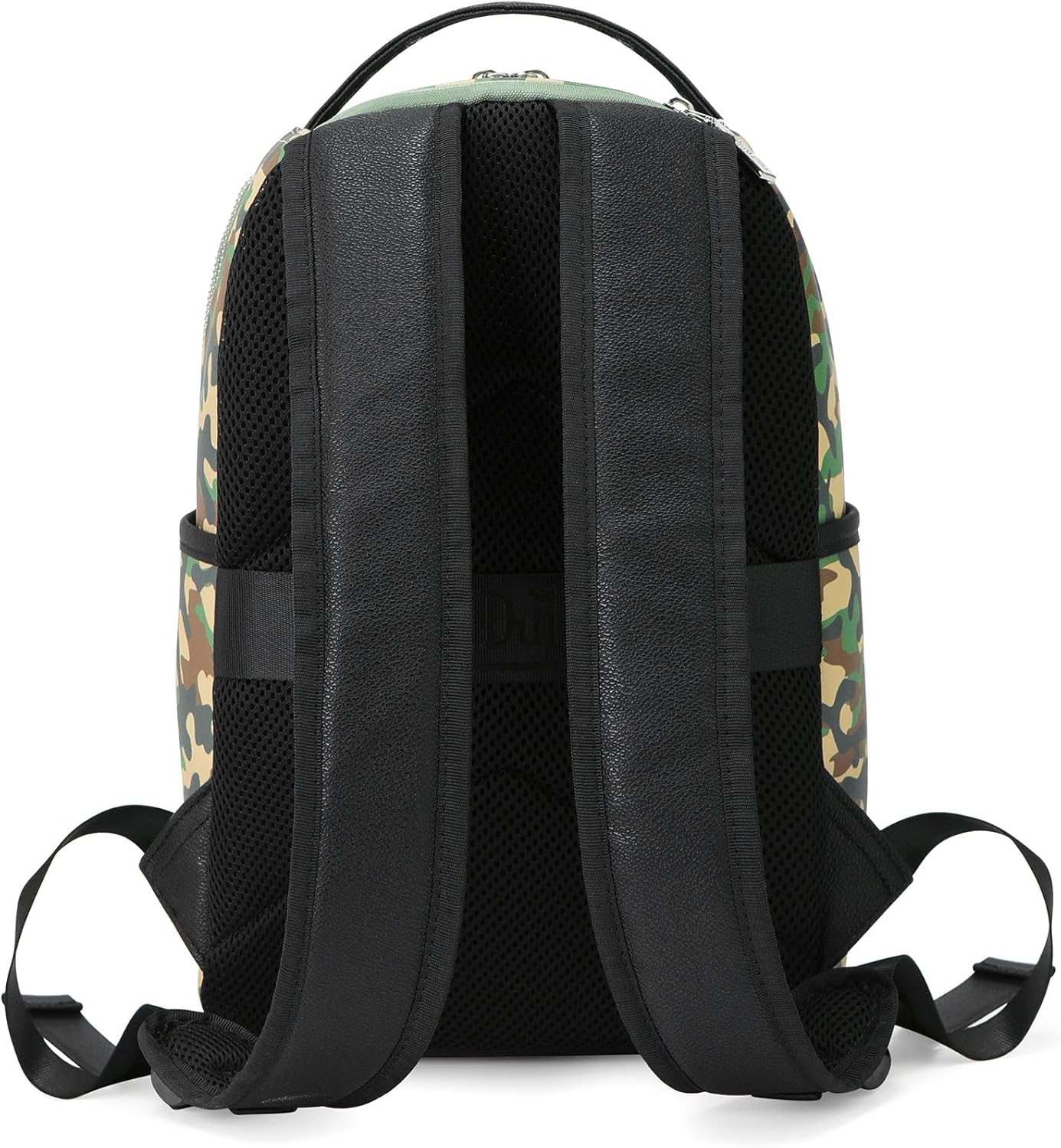 Von Dutch Large Backpack – Stylish Multi‑Purpose Backpack with Front Zip Pocket, Adjustable Straps, and Durable Design (Green Camo)