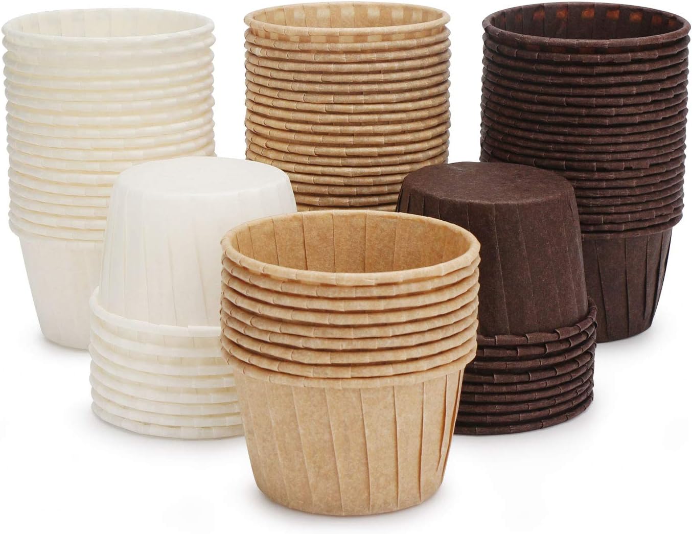 Edge Roll Muffin Liner, 90pcs Round Muffin Baking Cups Multi Colors Baking Cup Holder Muffin Paper Case for Standard Size Muffins