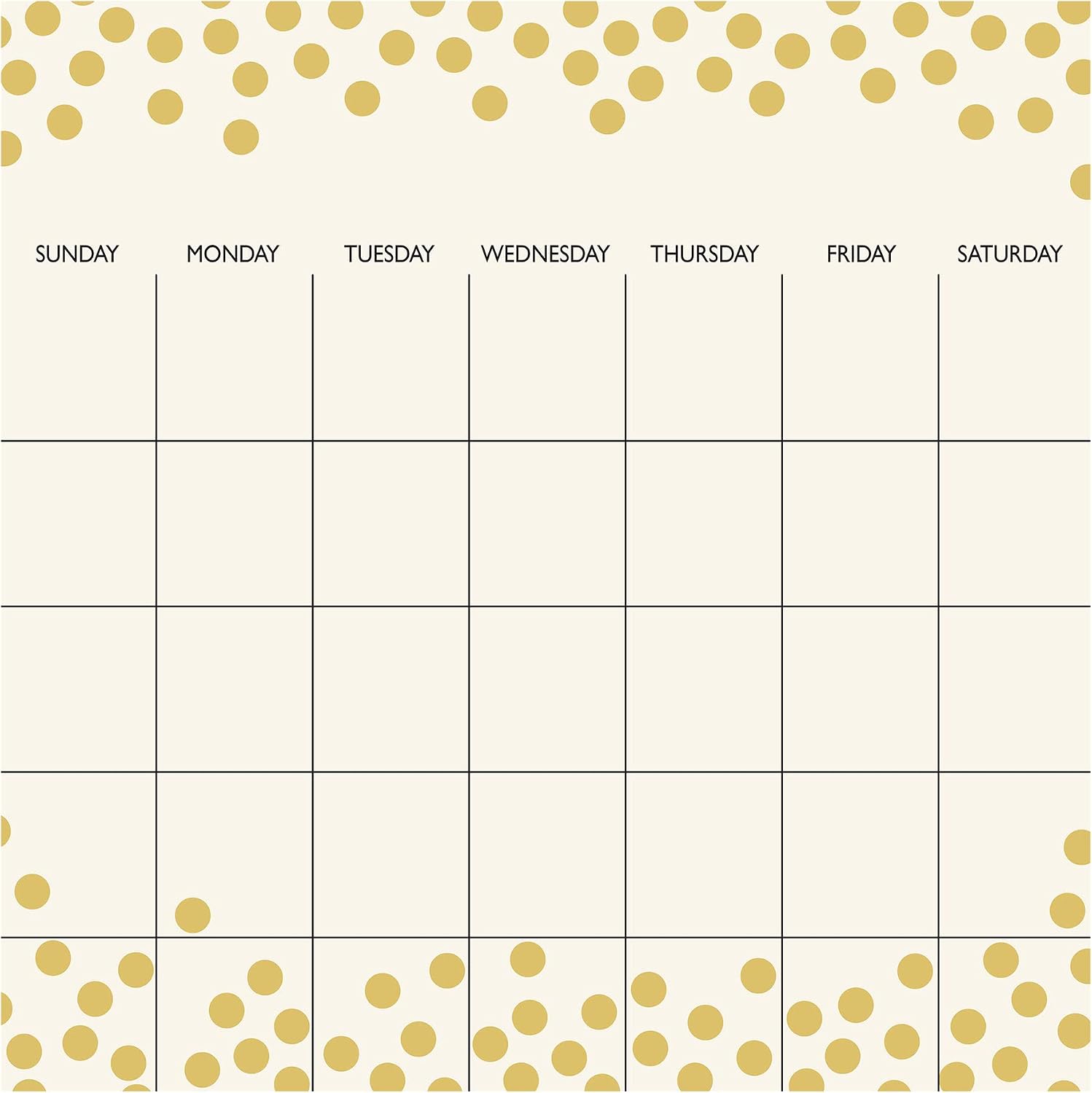 Wall Pops WallPops WPE1503 Gold Confetti Organization Kit, White & Off-White