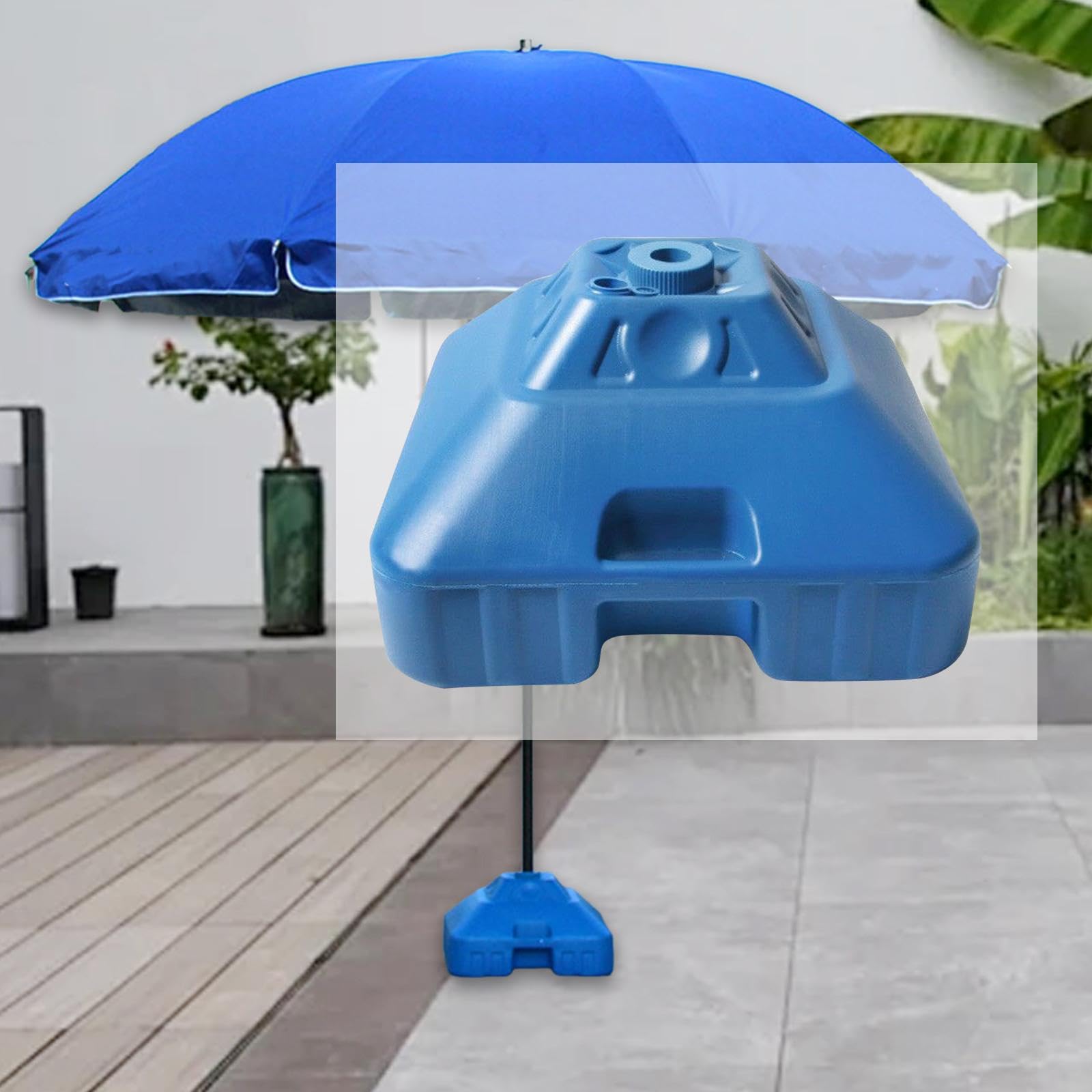 Wytrzymały wodoodporny stojak na parasol plażowy 30 l wypełniana i wiatroszczelna podstawa zewnętrzny uchwyt na parasol przeciwsłoneczny zapewnia stabilność i bezpieczeństwo na plaży