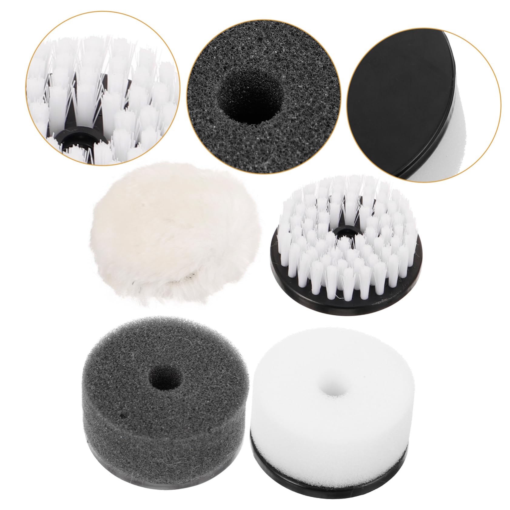 minkissy Cepillo para Pulir Juego De Cepillos para Quitar El Polvo Almohadillas para Pulir Pulidores para Limpieza Aplicador Abrillantador De Zapatos Limpiador 4 Piezas x 4
