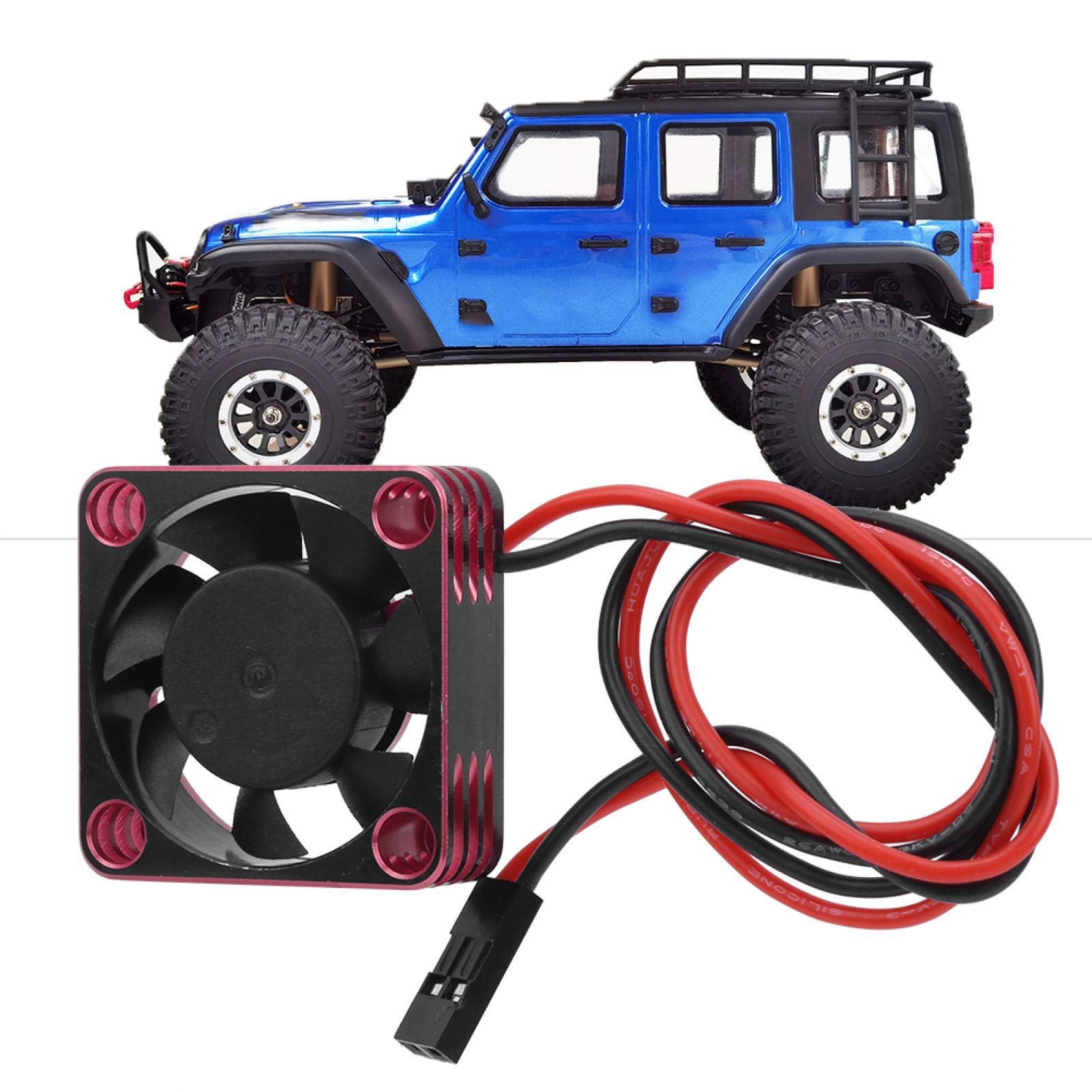 Alomejor Ventola di Raffreddamento 28000 RPM Ventola di Raffreddamento RC Parti di Accessori Motore Senza spazzole Ventola 30x30mm per RC540(Rosso)