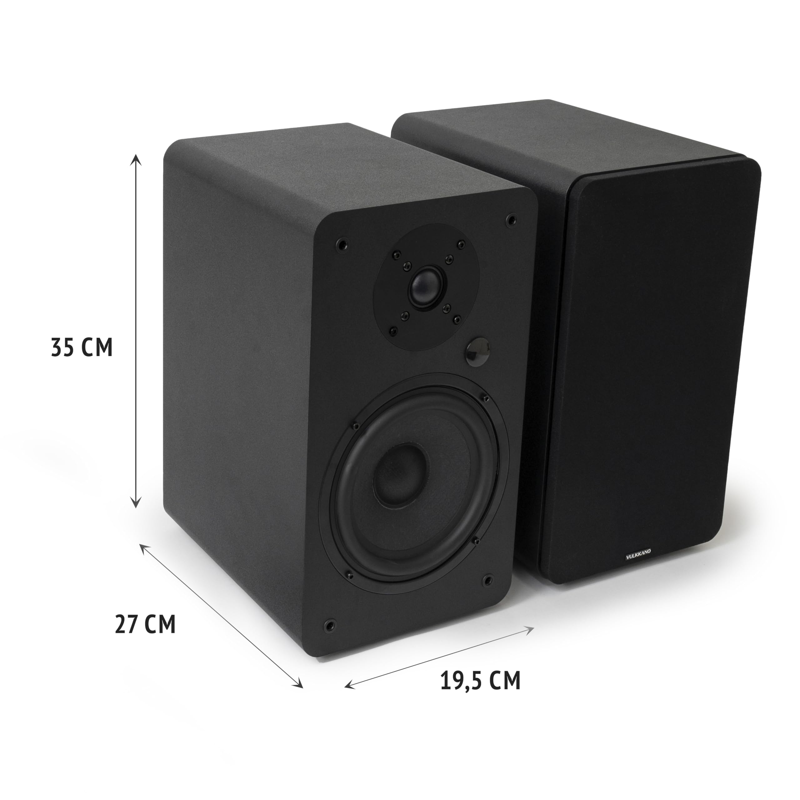 VULKKANO A6 Arc Eincente Amplifiée avec Woofer 6.5", Bluetooth 5.0, HDMI Arc, Optique, RCA, USB, Sortie Subwoofer, Eincentes pour Téléviseur, Couleur Marron