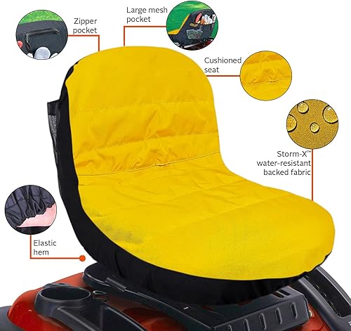Miniatura 3 de Funda de Asiento para Cortacésped de Conducir Virtionz (Mediano) LP92324 Se Adapta a Asientos de Cortacésped, Tractor y Gator John Deere de hasta