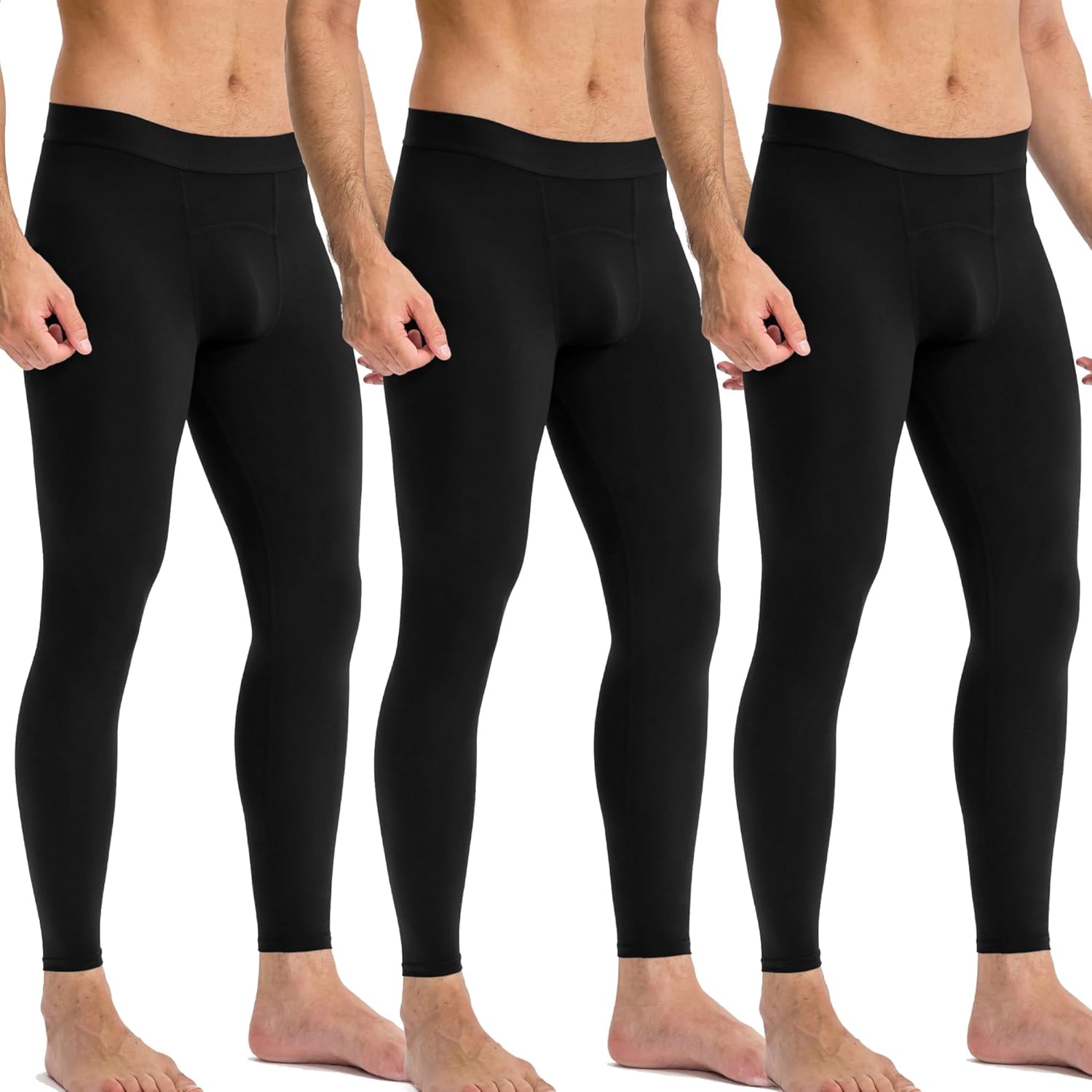 SPVISE 1 or 3 Pack Men's Sports Compression Pants Running Workout Leggings Dry Fit Gym Basketball Athletic Base Layer Bottoms - Image 7