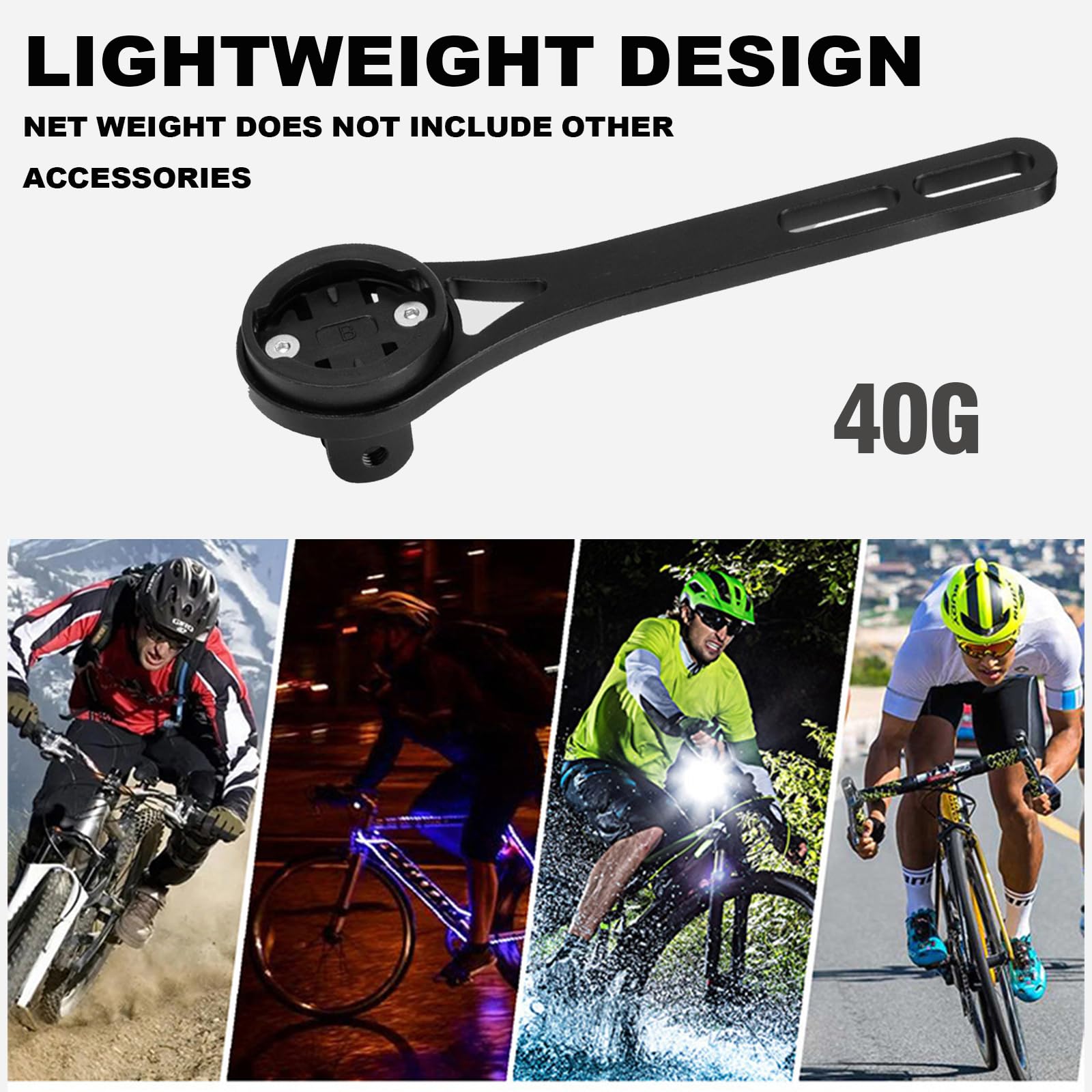 Support Vélo Ordinateur Wenbones - Compatible Garmin Wahoo Bryton - Fixation Out Front Aluminium