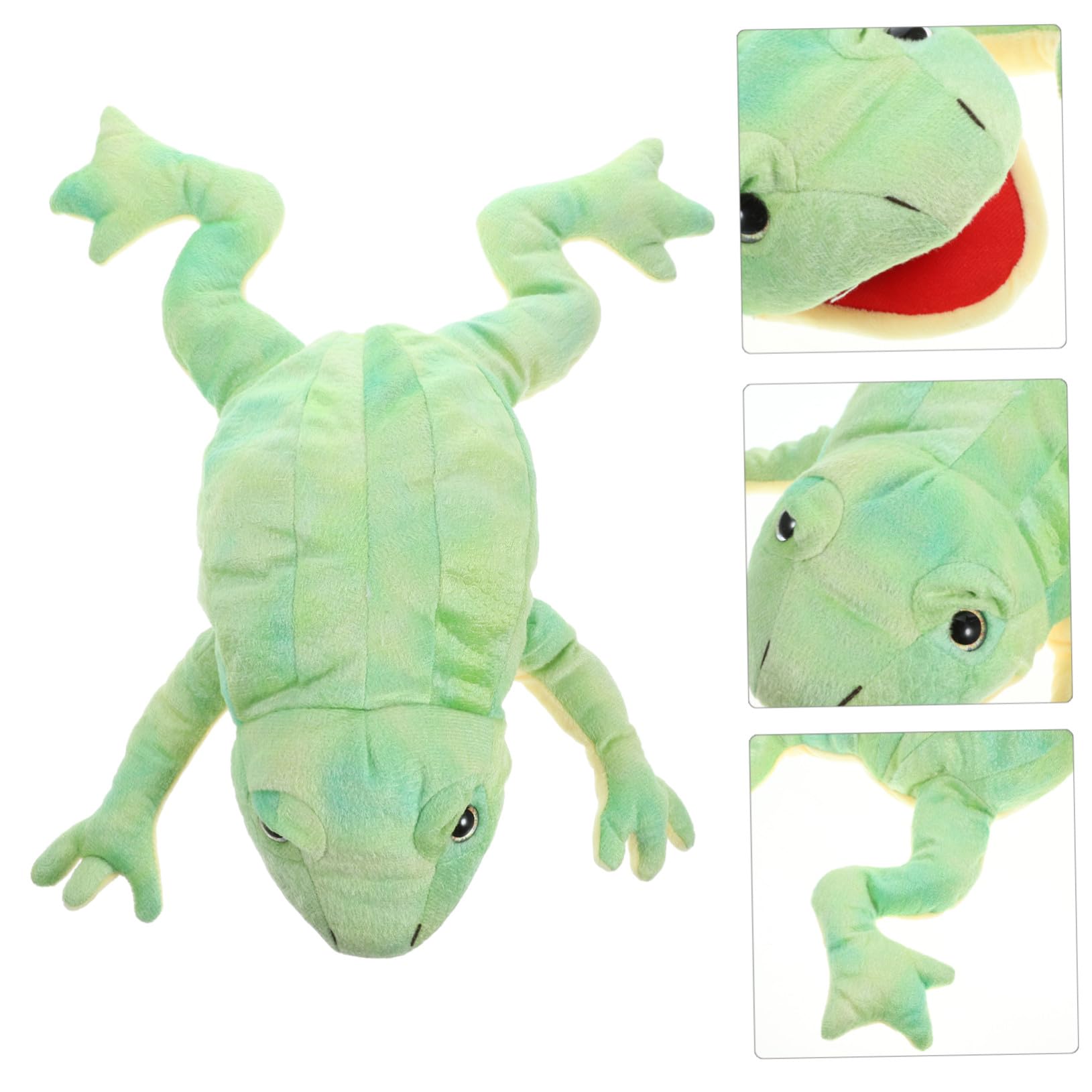 Marionetas de Mano de Peluche de Animales Juguete Interactivo para Contar Cuentos Marioneta de Mano de Rana de Peluche para Decorativas para Juguetes de Animales