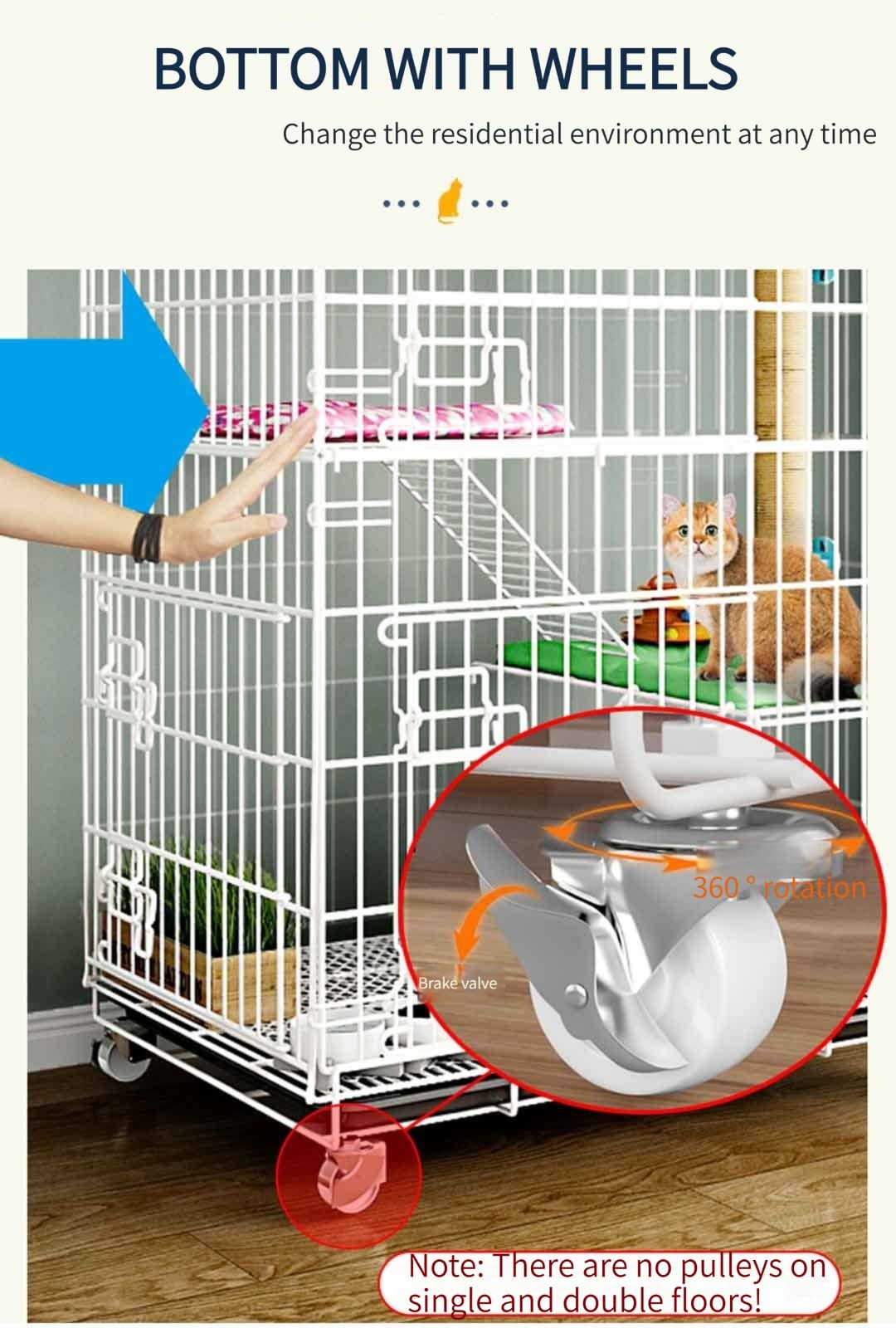Gabbie per gatti da interno, grande gabbia per animali domestici, recinto per gatti extra large staccabile, cucce per gatti in articoli per animali domestici con lettiera per gatti, recinto per cani,