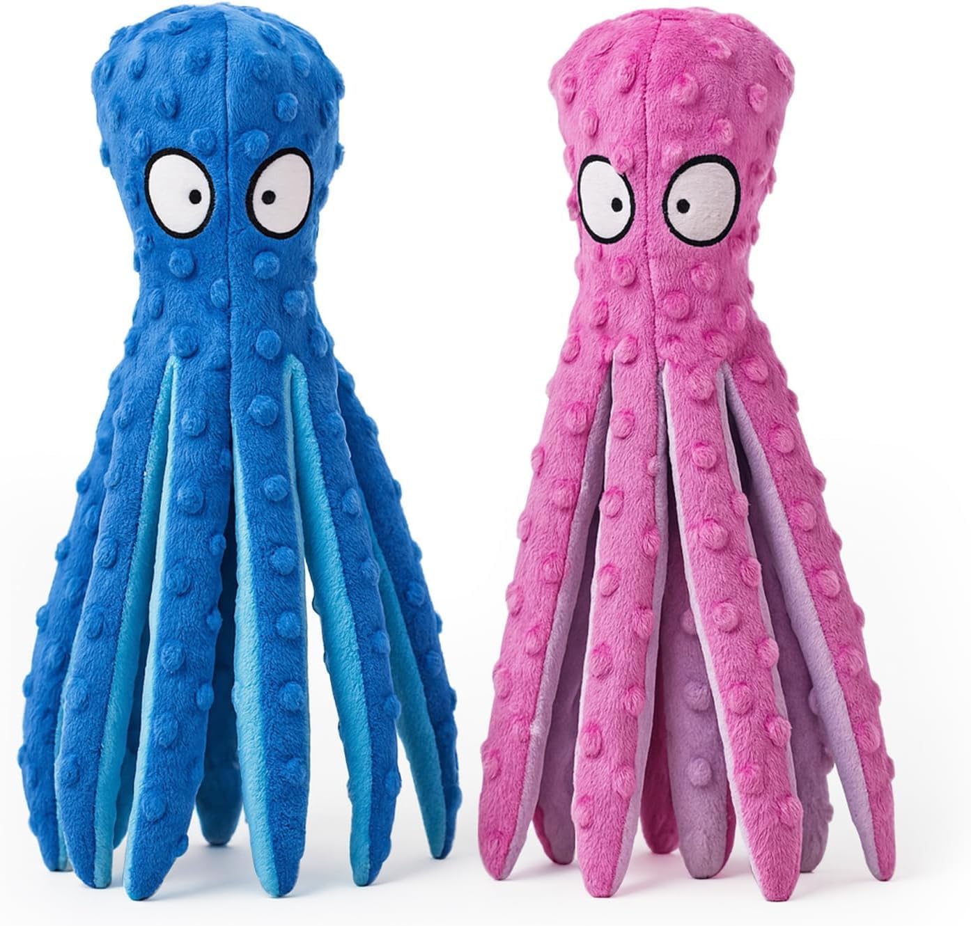 Juguete para Perro Pulpo Squeaky – 2 Unidades (Azul y Rosa)