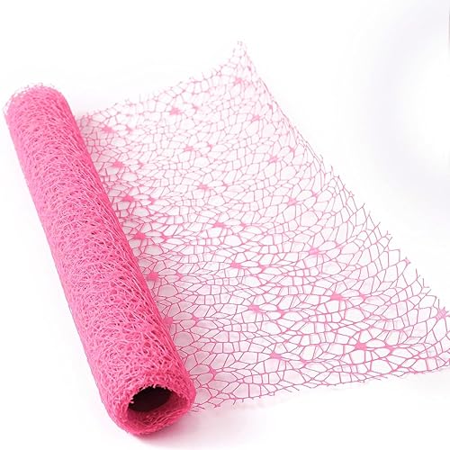 KEPYDRMTF 16.5 in*5 yardas (16 x 180 pulgadas), 1 rollo, papel Coreano para Flores, papel de regalo coreano blanco, papel de regalo floral de malla