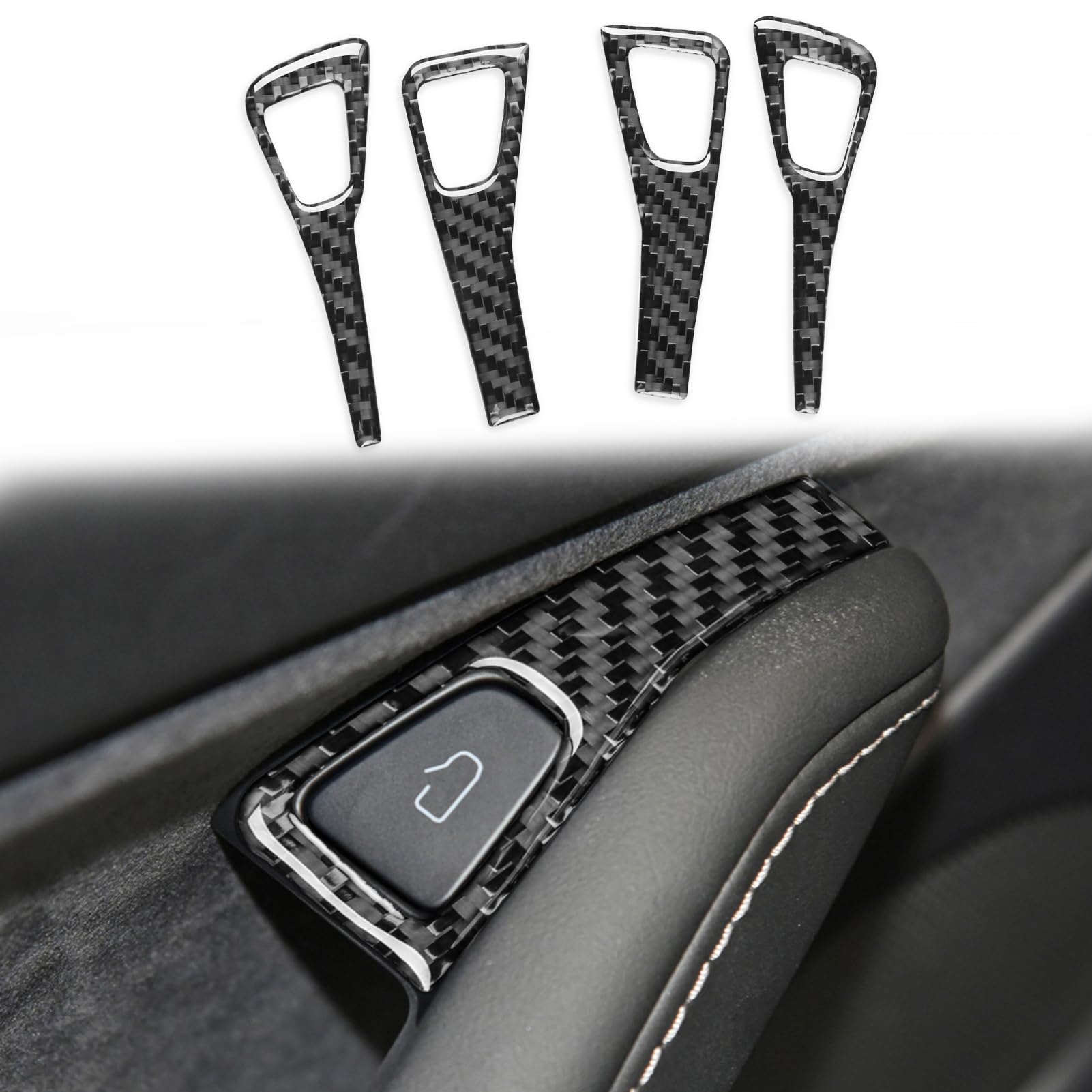 Autocollants en fibre de carbone véritable pour sublimer l'intérieur Tesla Y 3