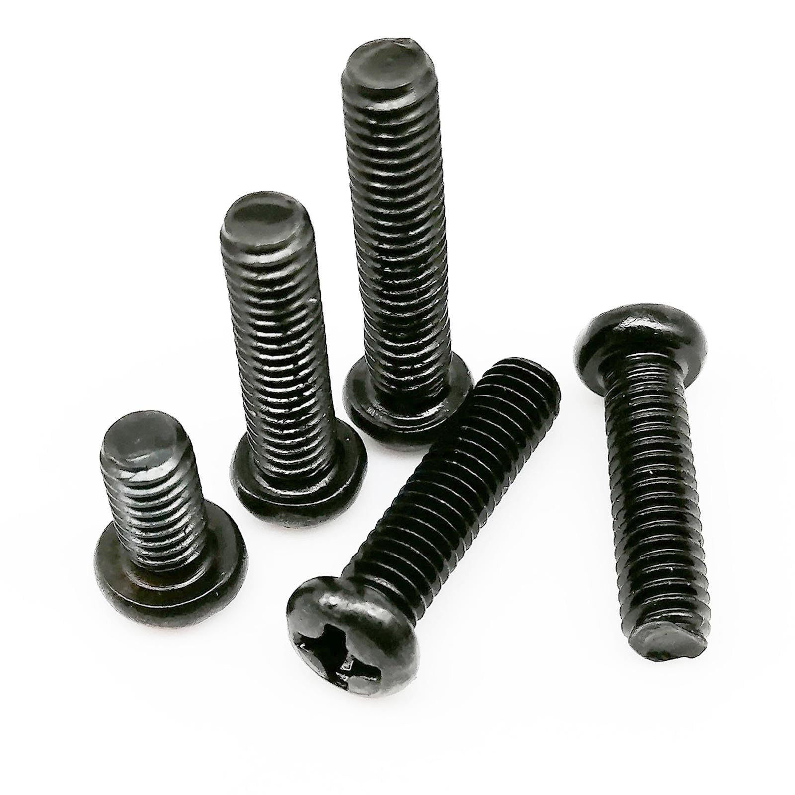 Tornillo autorroscante M1 M1.2 M1.4 M1.6 M2 M2.5 M3 M3.5 M4 Mini pequeño micro negro acero cruz empotrada Phillips Pan cabeza redonda tornillo cubierta (22 mm, M4)