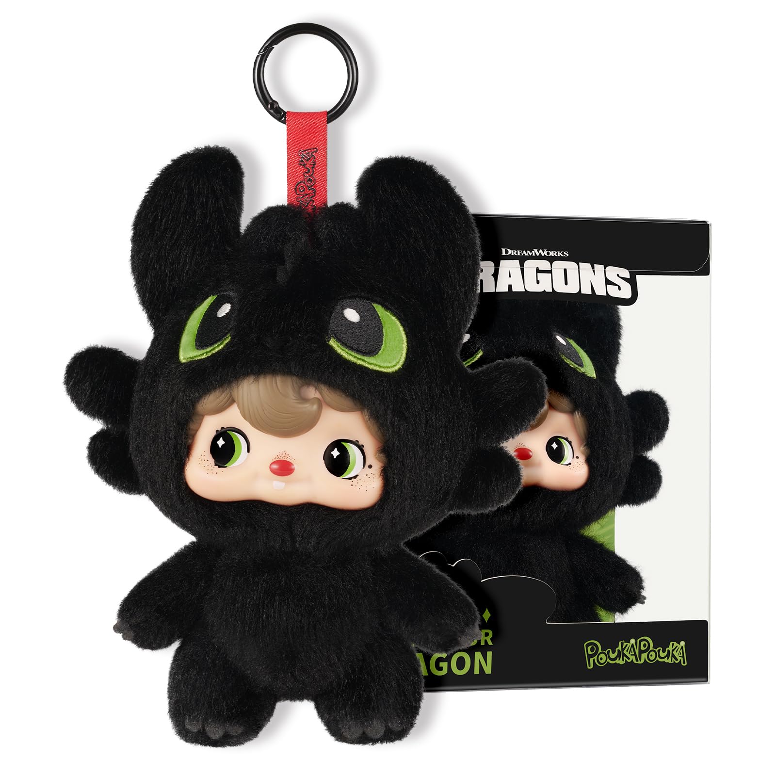 52TOYS PoukaPouka x Toothless How to Train Dragon - Angry at Night Vinyl Face Plush Animal Action Figure Collector Toy Soft Adorable Design Gift Home Decoration : Toys & Games