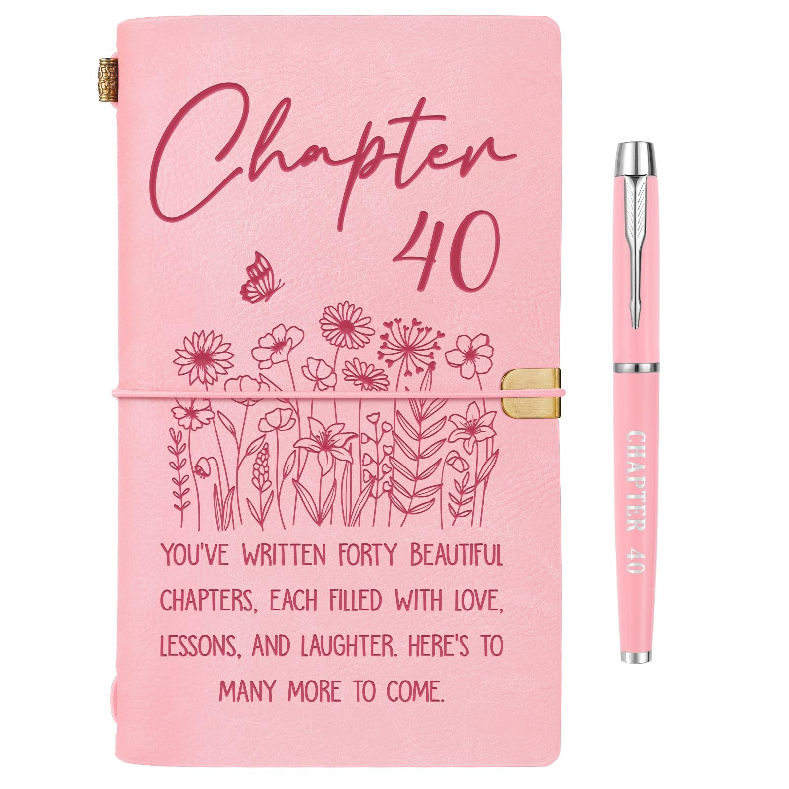 Hakumata 40th Birthday Gifts for Women, Funny 40 Year Old Gift for Her, Chapter 40 Journal Ideas, Notebook Presents for Mum, Wife, Friend, Sister, daughter, Auntie, Teacher, Coworker