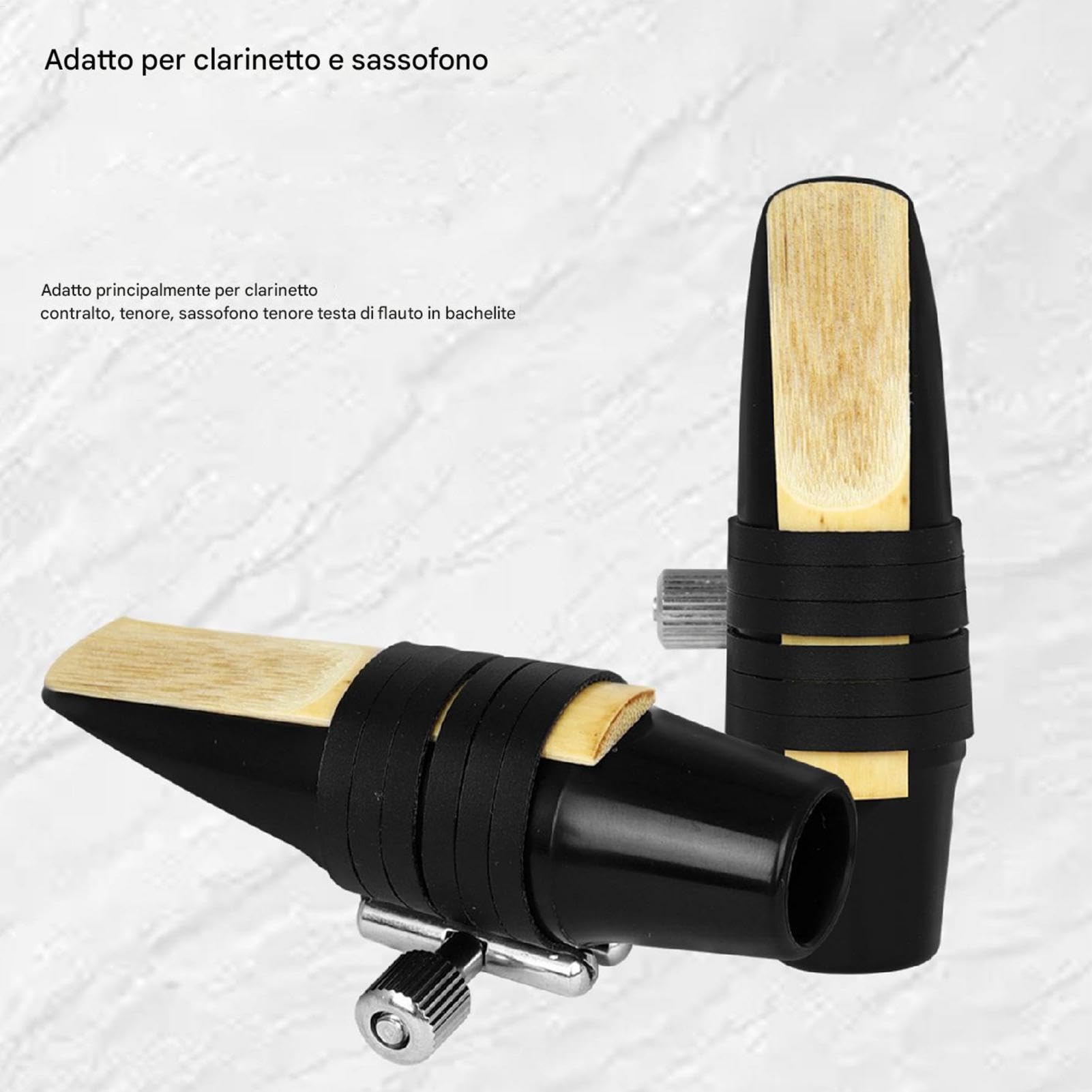 Chiusura per legatura del sassofono, chiusura a clip per legatura del sassofono,Bocchino per sassofono contralto Chiusura per legatura del sax - per sassofono Chiusura a clip professionale compatta pe