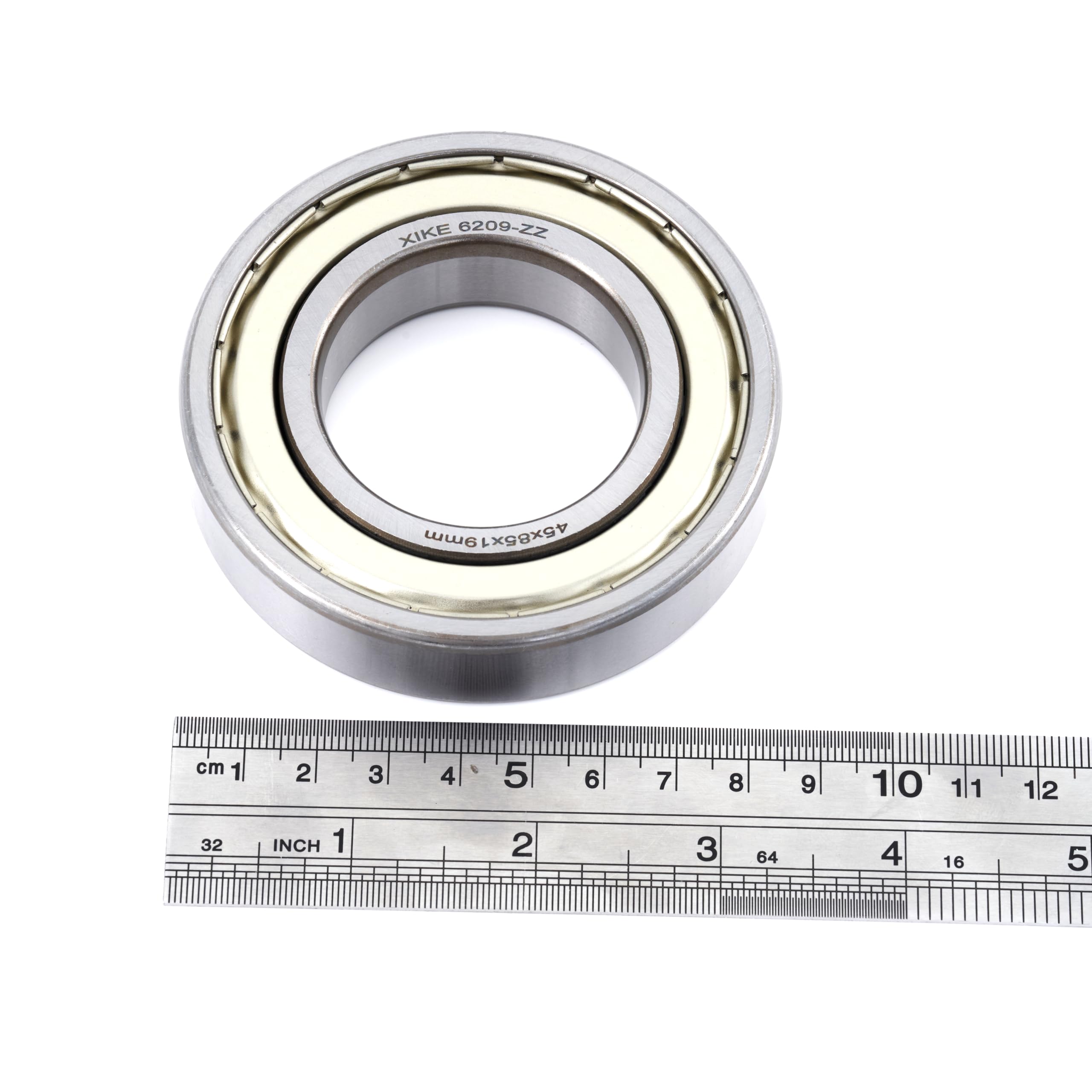 XiKe 2 unid. 6209ZZ Rodamiento de bolas 45x85x19mm Doble junta metálic｜Acero cromado｜Pre-lubricado, 6209-2Z Rodamientos rígidos de bolas con Doble junta metálica.